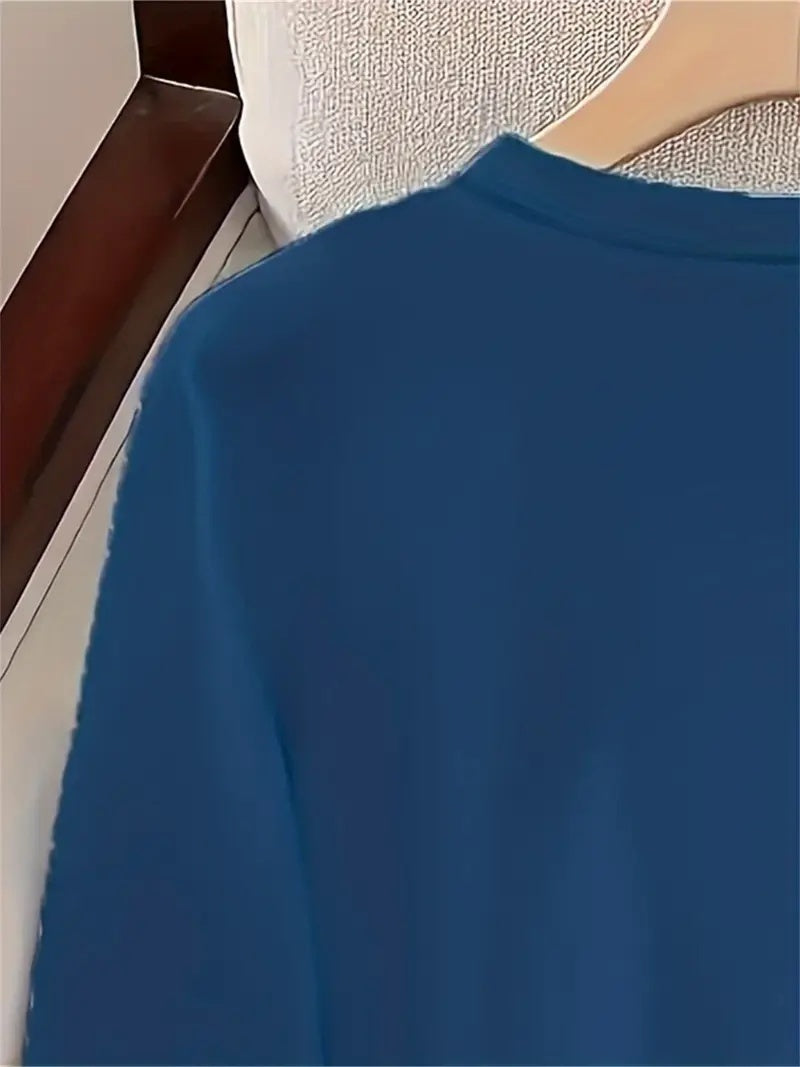 Women's Printed Long Sleeve Hoodless Sweatshirt Apparel/Shirt/Graphic Shirt SNULLO https://www.cyberehub.com