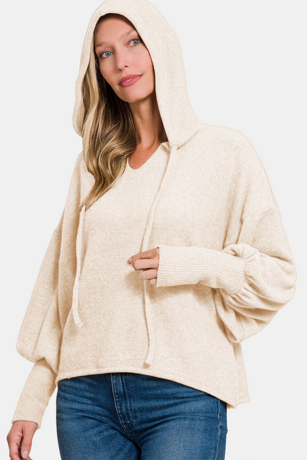 Zenana Brushed Hacci Drop Shoulder Cropped Hoodie Shirt Apparel Clothing Tops price-change-job-active Ship from USA Shirts USA Women Zenana Trendsi https://www.cyberehub.com