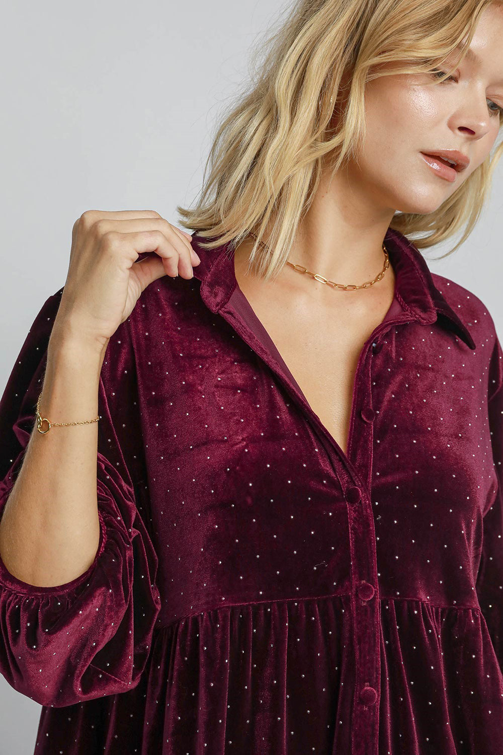 Umgee Full Size Polka Dot Button Up Half Sleeve Shirt Apparel/Tops Ship from USA TikTok Tops Trendsi Umgee USA USPS Walmart Walmart Apparel Trendsi https://www.cyberehub.com