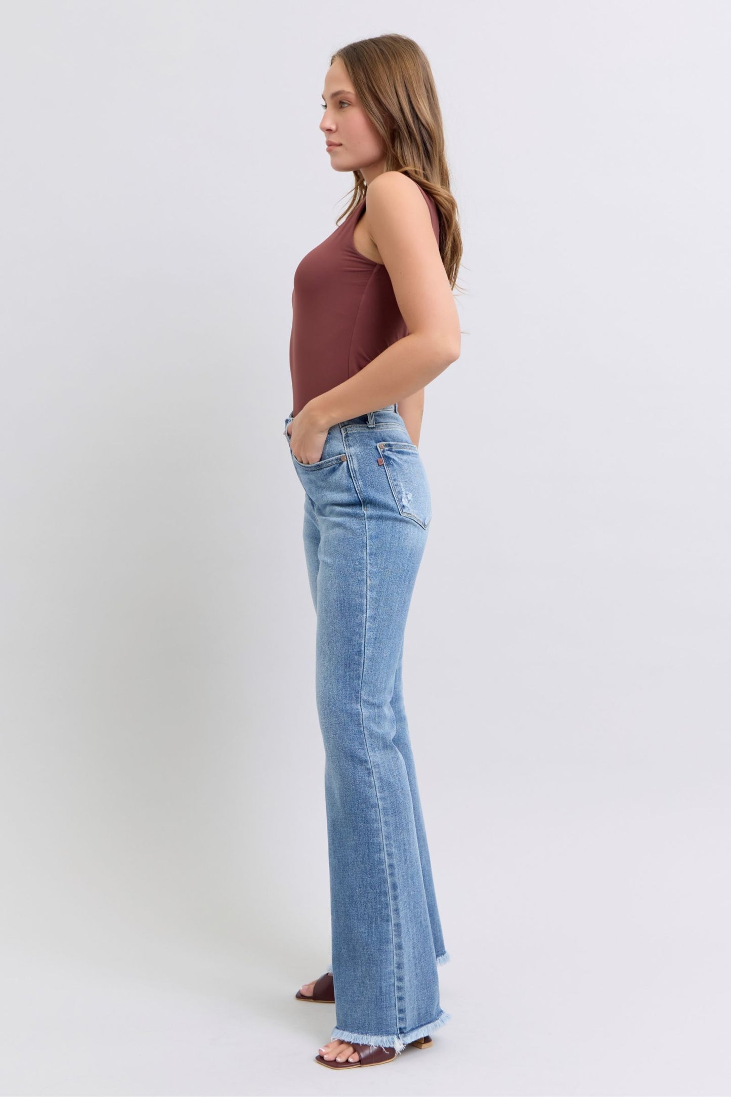 Judy Blue Full Size Raw Hem High Rise Bootcut Jeans Apparel Apparel Judy Blue Ship from USA TikTok Trendsi Trendsi https://www.cyberehub.com