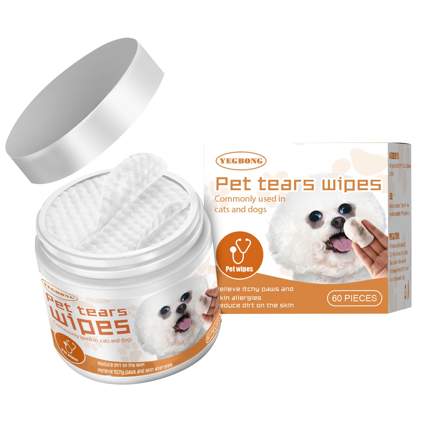Yegbong Pet Wet Wipes Cleaning Dogs And Cats Tear Stain Removal Eye Cleaning Eye Wipes Eye Dirt Removal Cotton Pads 1pcs Health Beauty CJ USa USPS Muqe https://www.cyberehub.com