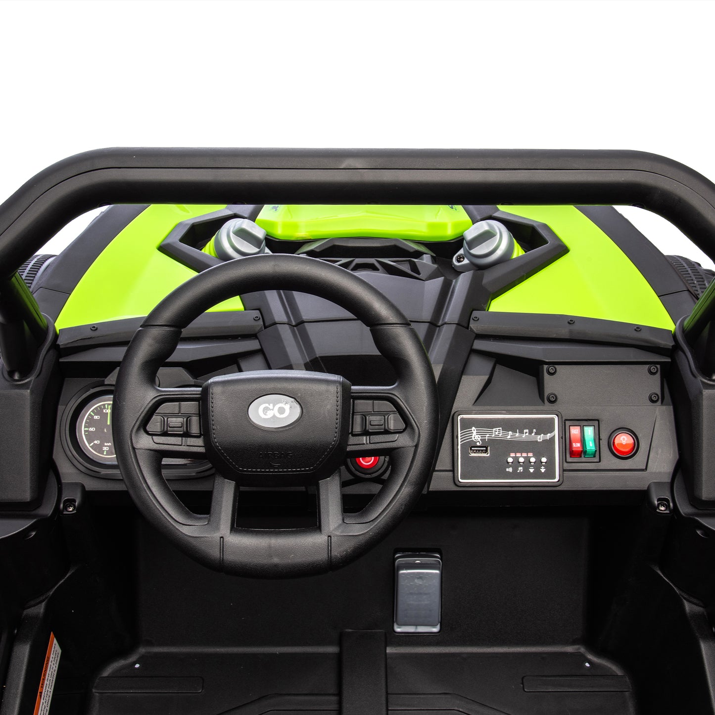24V Two-Seater Kids Ride On UTV W/Parents Remote Control,Four-Wheel Suspension,Slow Start,Large wheel design,Anti-collision bar,Storage space,Music,USB,Bluetooth,Volume control,LED lights for Kids 3+. Giga Kids Toys Giga https://www.cyberehub.com