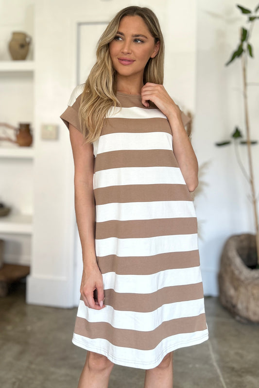 Basic Bae Full Size Striped Round Neck Cap Sleeve Mini Dress Apparel/Dress Basic Bae Dress Ship from USA TikTok Trendsi USPS Walmart Walmart Apparel Trendsi https://www.cyberehub.com