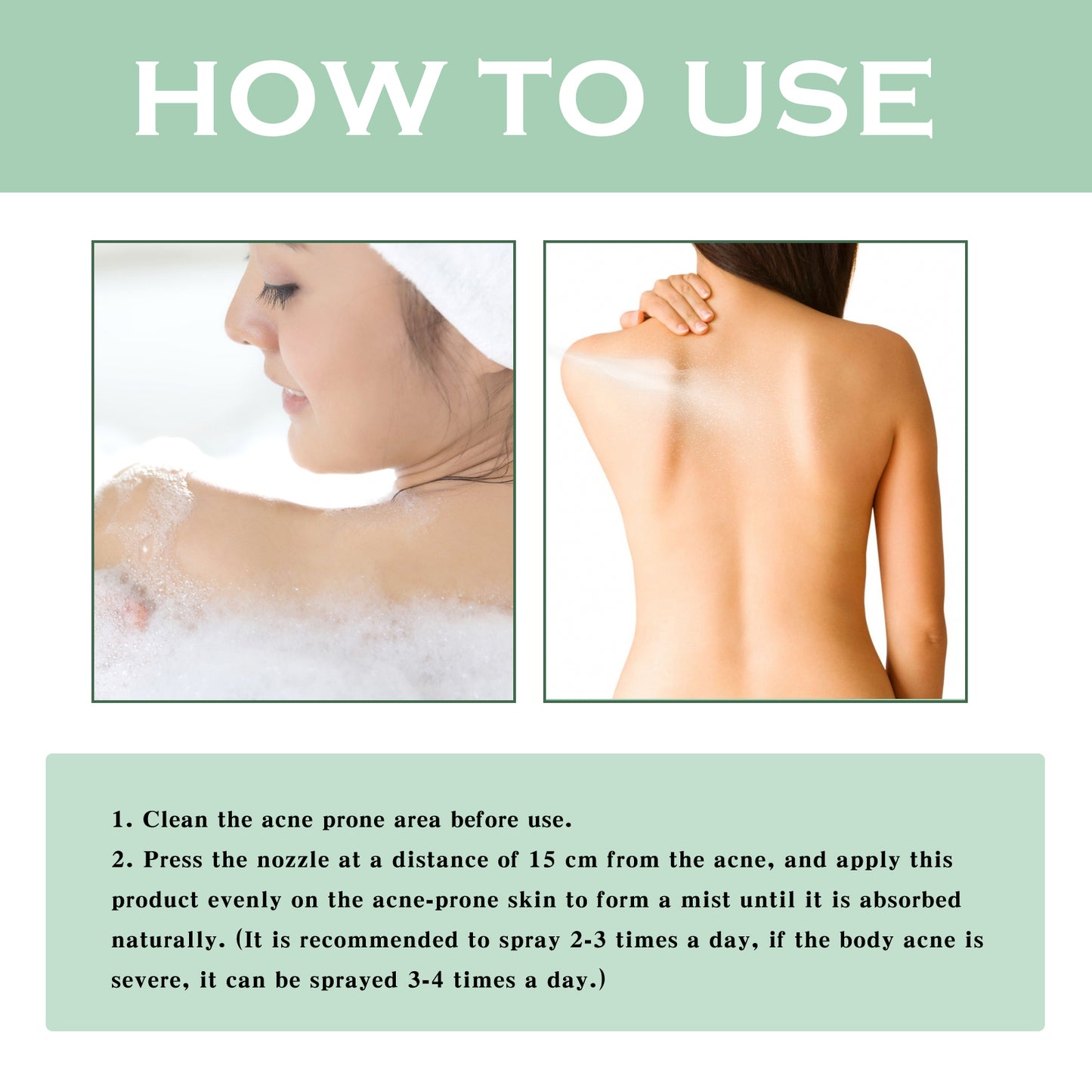 Body Acne Removal Cleanser Spray, Deep Clean Back Arm Fade Acne Beauty Moisturizing Spray Health & Beauty Health Eprolo https://www.cyberehub.com