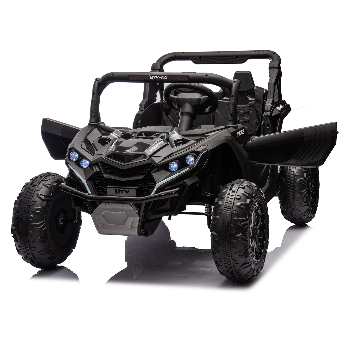 24V Two-Seater Kids Ride On UTV W/Parents Remote Control,Four-Wheel Suspension,Slow Start,Large wheel design,Anti-collision bar,Storage space,Music,USB,Bluetooth,Volume control,LED lights for Kids 3+. Giga Kids Toys Giga https://www.cyberehub.com