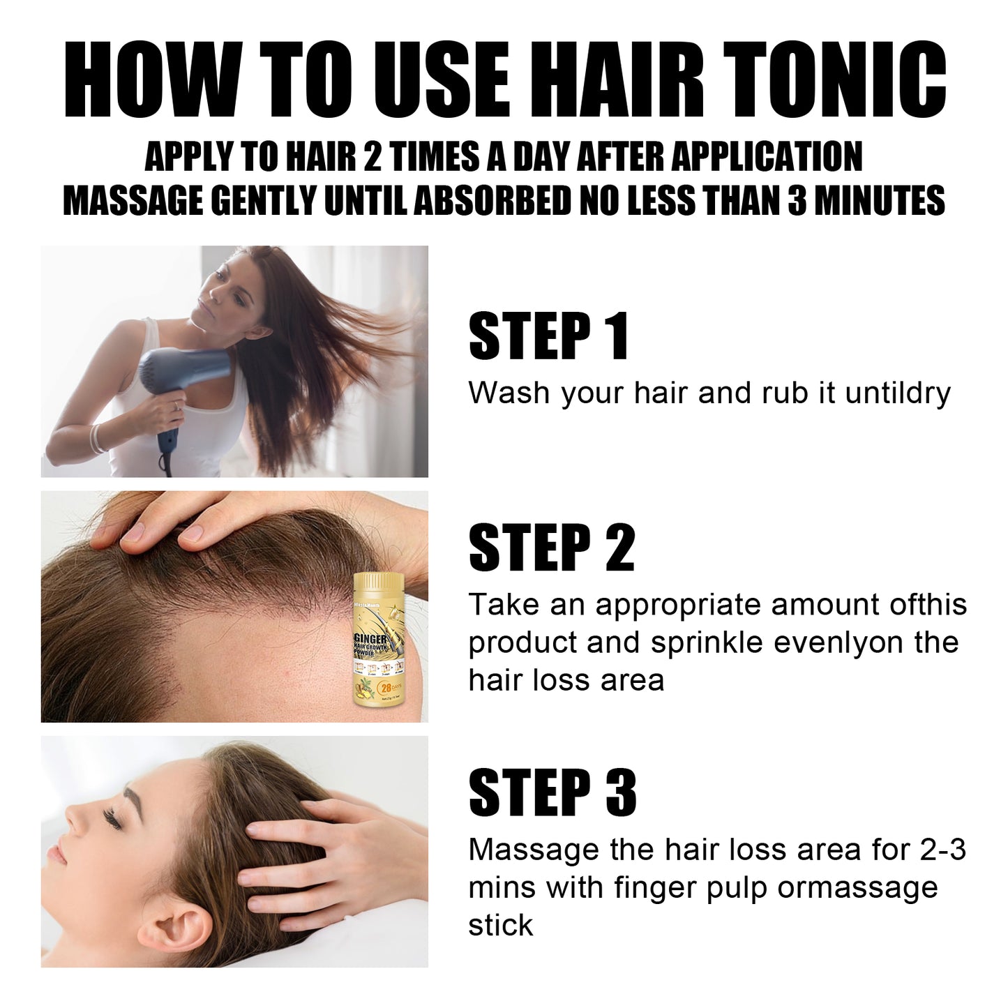 Ginger Powder, Hair Root Treatment Moisturizes and thickens hair, Strengthens and prevents hair loss Health Eprolo https://www.cyberehub.com