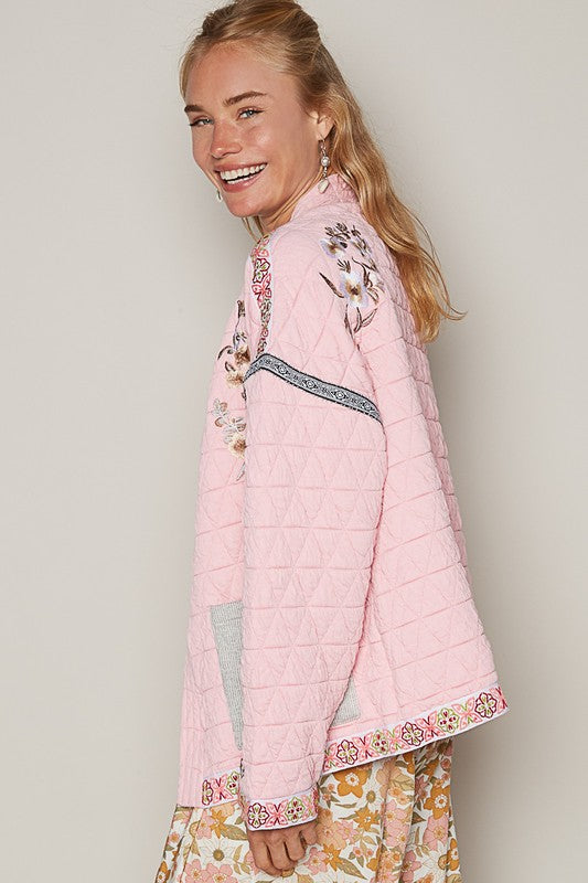 POL Embroidered Open Front Long Sleeve Jacket Tops/Jackets/Sweaters Clothing Tops POL Ship from USA TikTok Trendsi USPS Walmart Trendsi https://www.cyberehub.com
