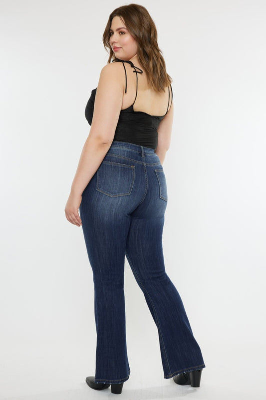 Kancan Full Size Mid Rise Slim Flare Jeans Bottoms Bottoms Clothing Kancan Ship from USA Women Trendsi https://www.cyberehub.com
