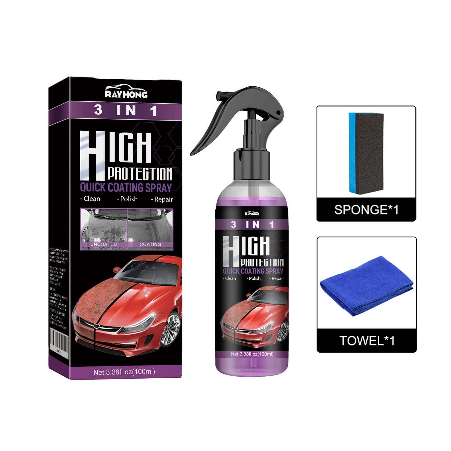 Rayhong Coating Agent 3-In-1 Oil Removal Polishing Protection Repair Scratches Car Paint Cleaning And Maintenance Coating Home Eprolo https://www.cyberehub.com