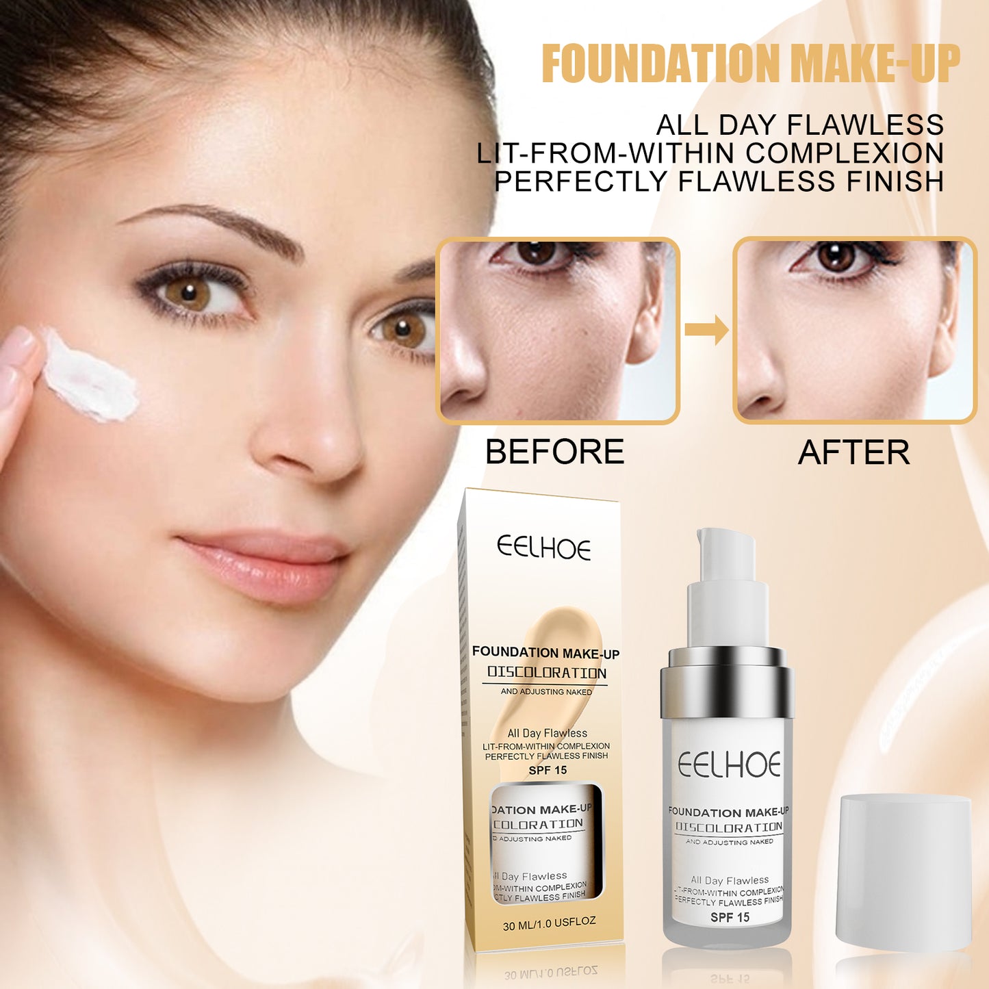 EELHOE Concealer Color Change Liquid Foundation Concealer Long-Lasting Moisture Moisturizing, Moisturizing, Moisturizing, Warming, Brightening And Clear Complexion Health Eprolo https://www.cyberehub.com