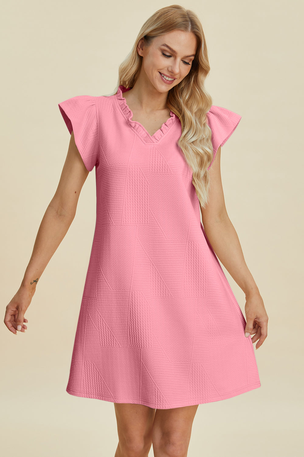 Double Take Full Size Ruffled V-Neck Cap Sleeve Dress Apparel/Dress Double Take Dress Ship from USA TikTok Trendsi USPS Walmart Walmart Apparel Trendsi https://www.cyberehub.com