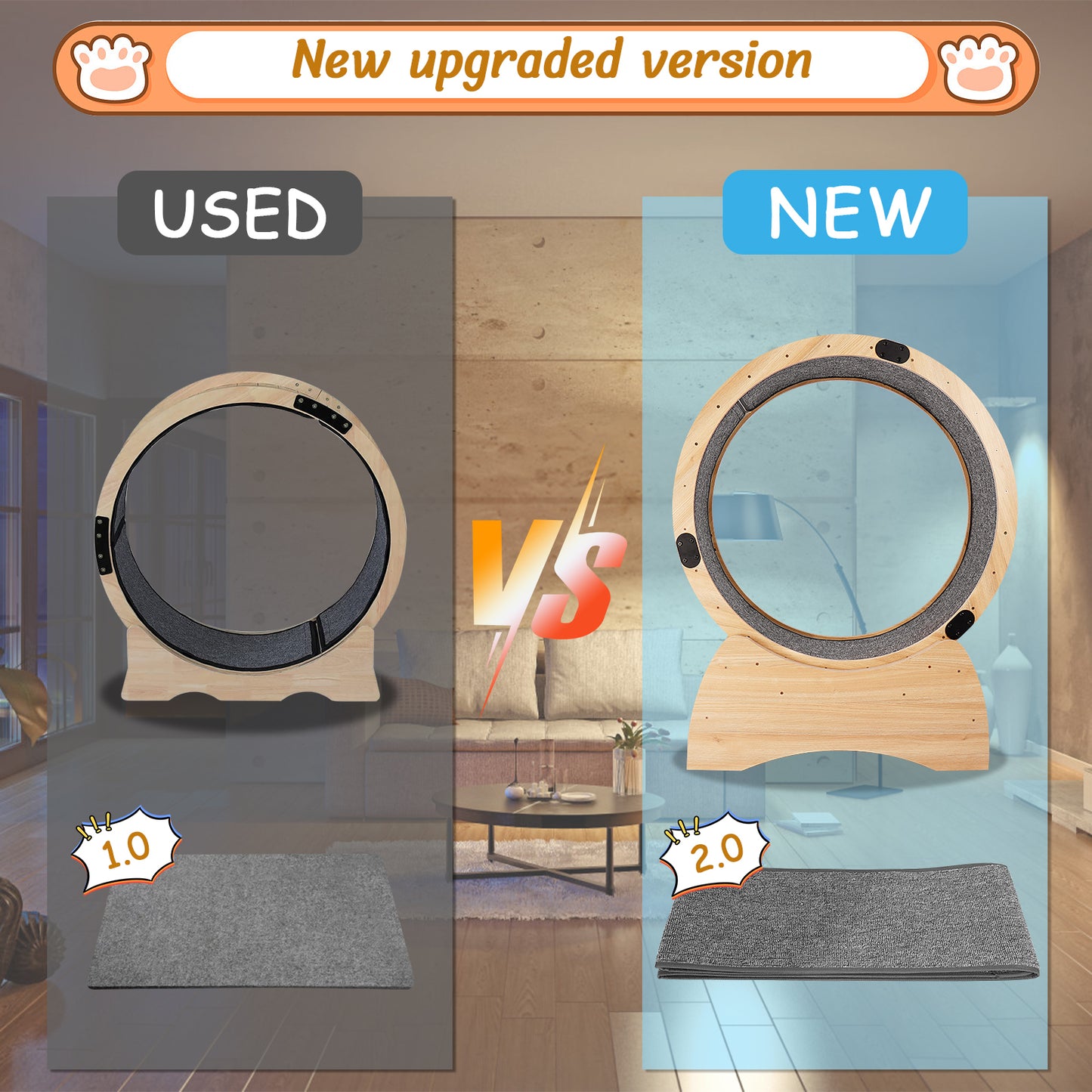 Cat Exercise Wheel – Running, Spinning, and Scratching Fun, Cat Treadmill with Carpeted Runway, Kitty Cat Sport Toy, Great for Physical Activity and Reducing Boredom Giga GNJ Home Home & Garden Giga https://www.cyberehub.com