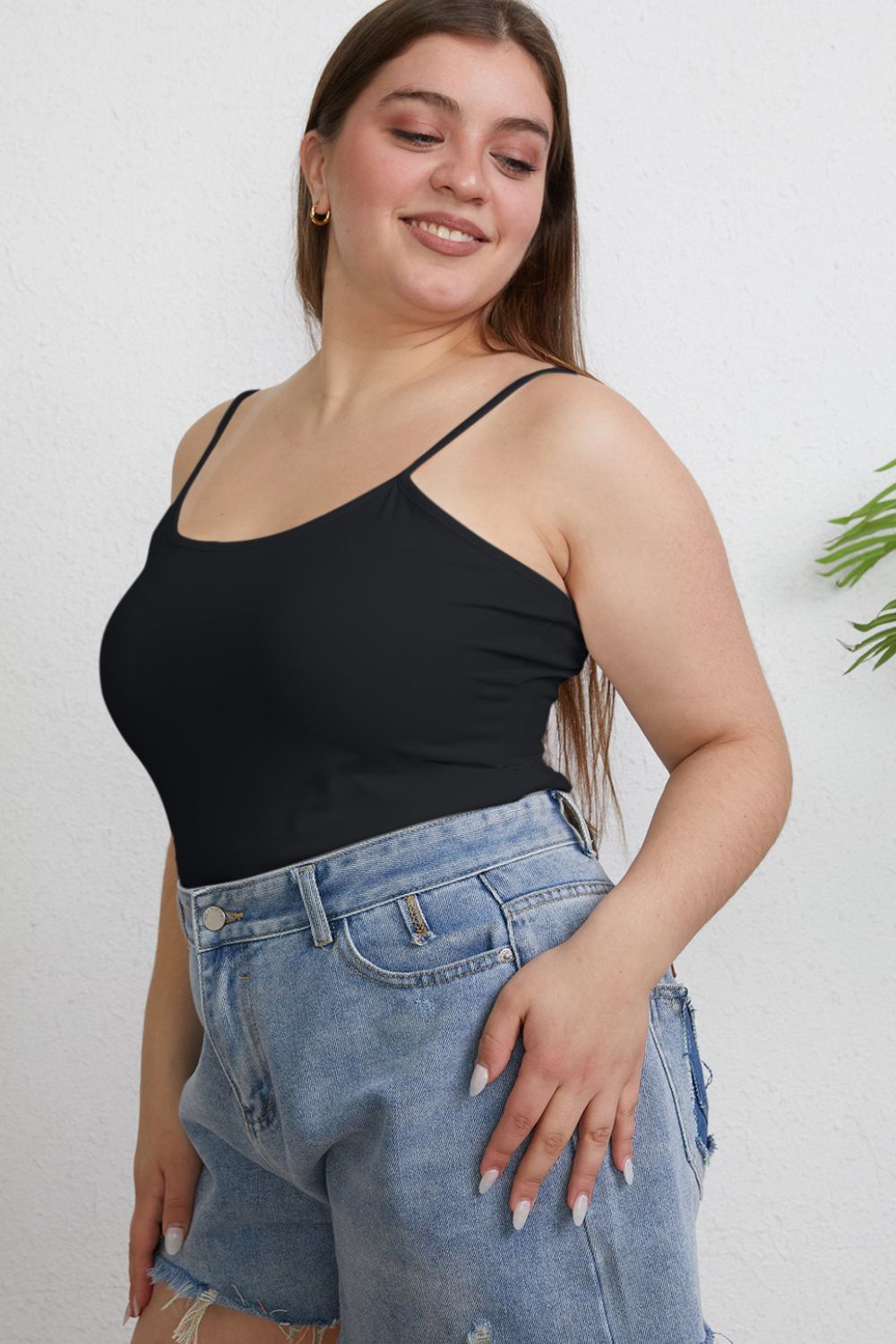 Basic Bae Full Size Round Neck Slim Cami Apparel/Tops Basic Bae Ship from USA TikTok Tops Trendsi USPS Walmart Walmart Apparel Trendsi https://www.cyberehub.com