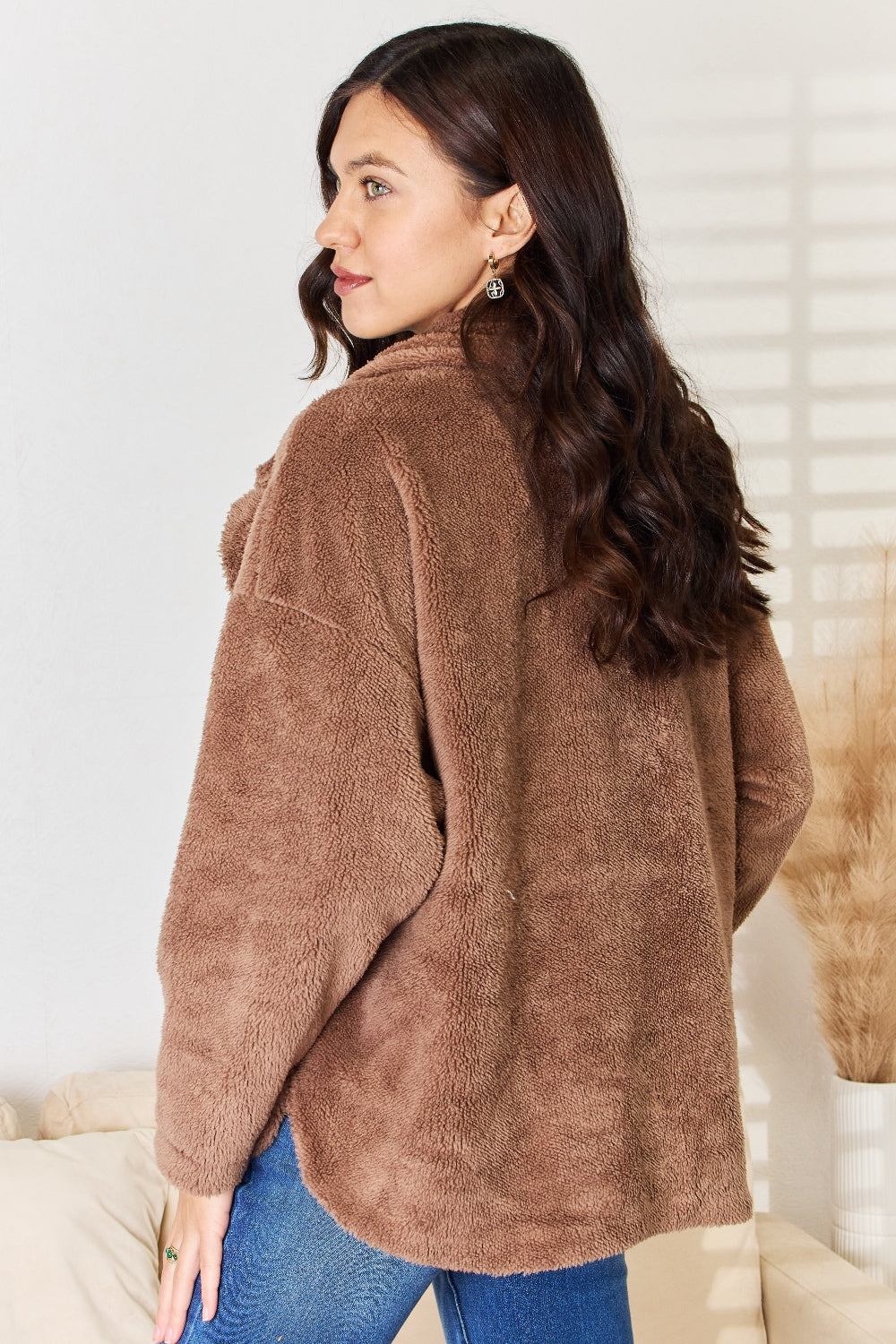 Culture Code Double Breasted Fuzzy Coat Tops/Jackets/Sweaters Clothing Tops Culture Code Ship from USA TikTok Trendsi USPS Walmart Trendsi https://www.cyberehub.com