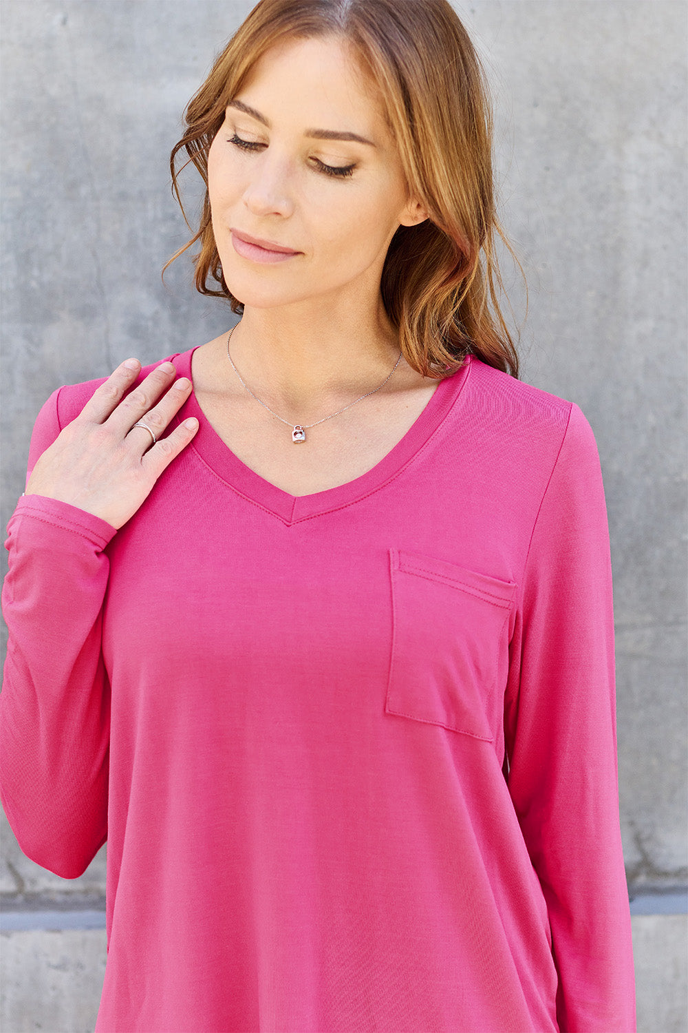Basic Bae Full Size V-Neck Long Sleeve Top Apparel/Tops Basic Bae Ship from USA TikTok Tops Trendsi USPS Walmart Walmart Apparel Trendsi https://www.cyberehub.com