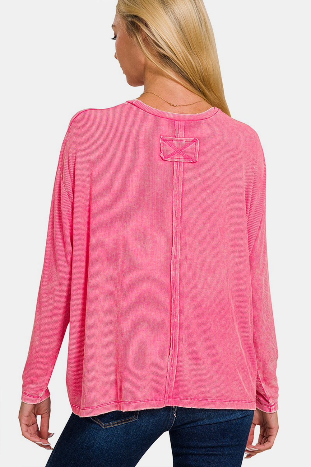 Zenana Round Neck Long Sleeve T-Shirt Apparel/Tops Ship from USA TikTok Tops Trendsi USPS Walmart Walmart Apparel Zenana Trendsi https://www.cyberehub.com
