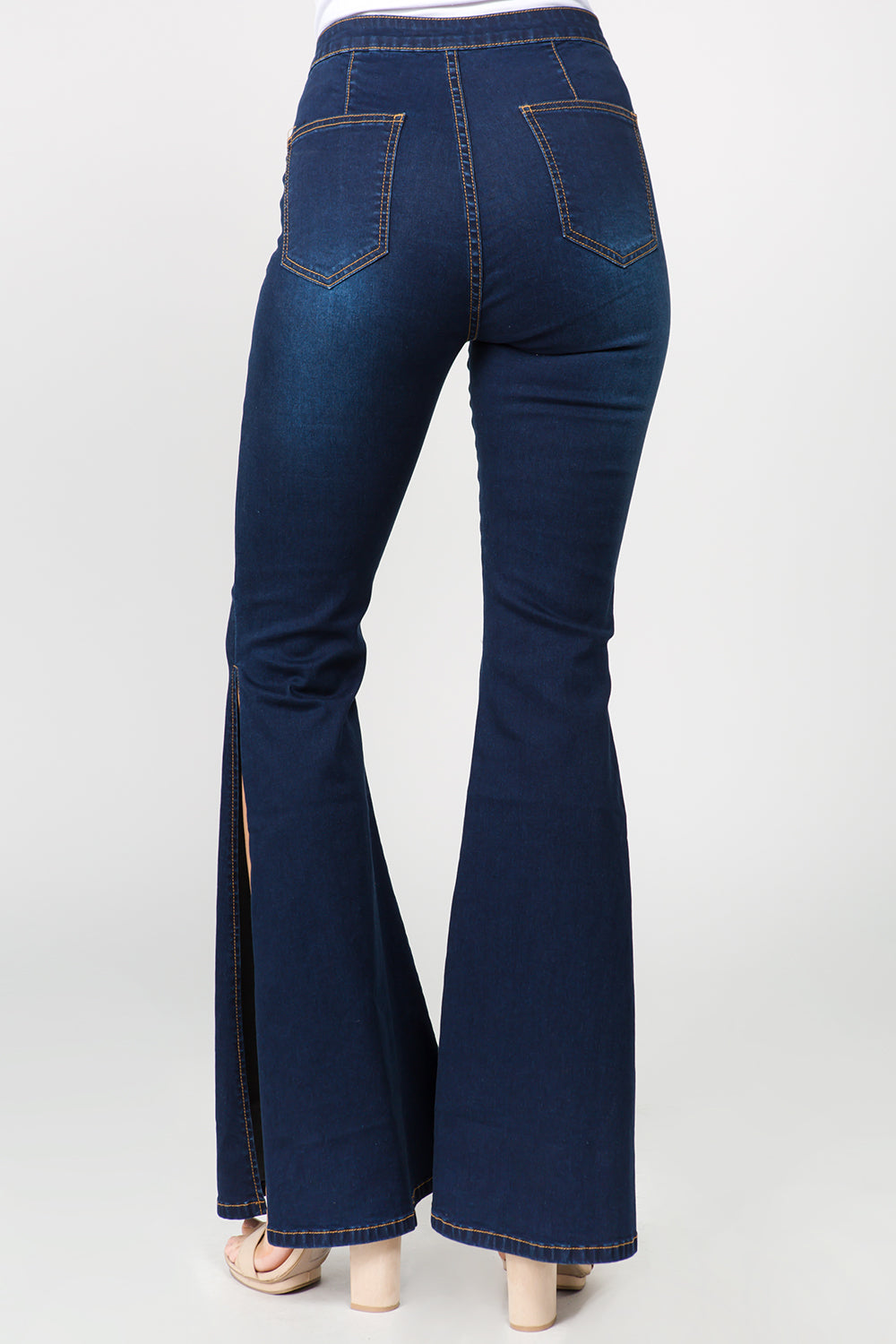 American Bazi Side Slit Flare Jeans Bottoms American Bazi Bottoms Clothing Pants Ship from USA Women Trendsi https://www.cyberehub.com