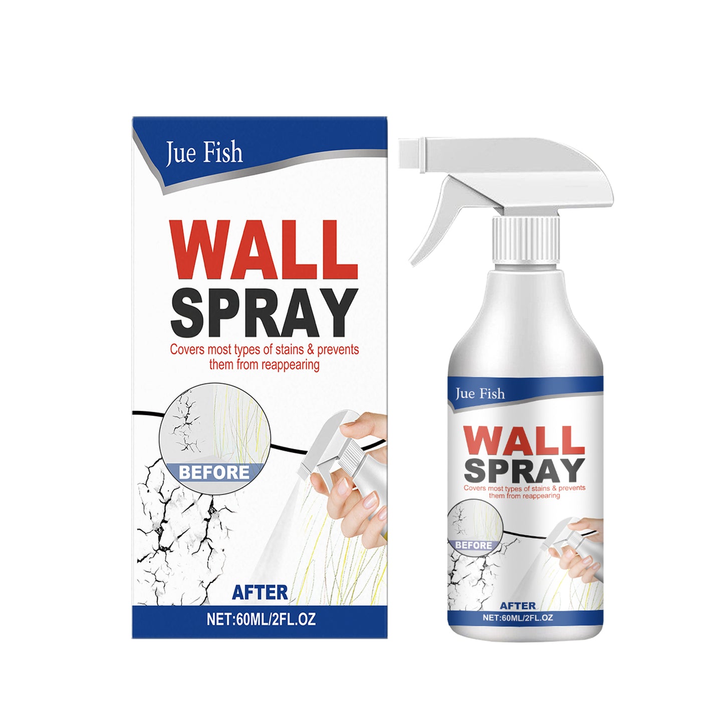 Jue-Fish Wall Spray Paint, Repair Household Cover Stains, Wall Fall Off Indoor Renovation Straight Paint Home Eprolo https://www.cyberehub.com