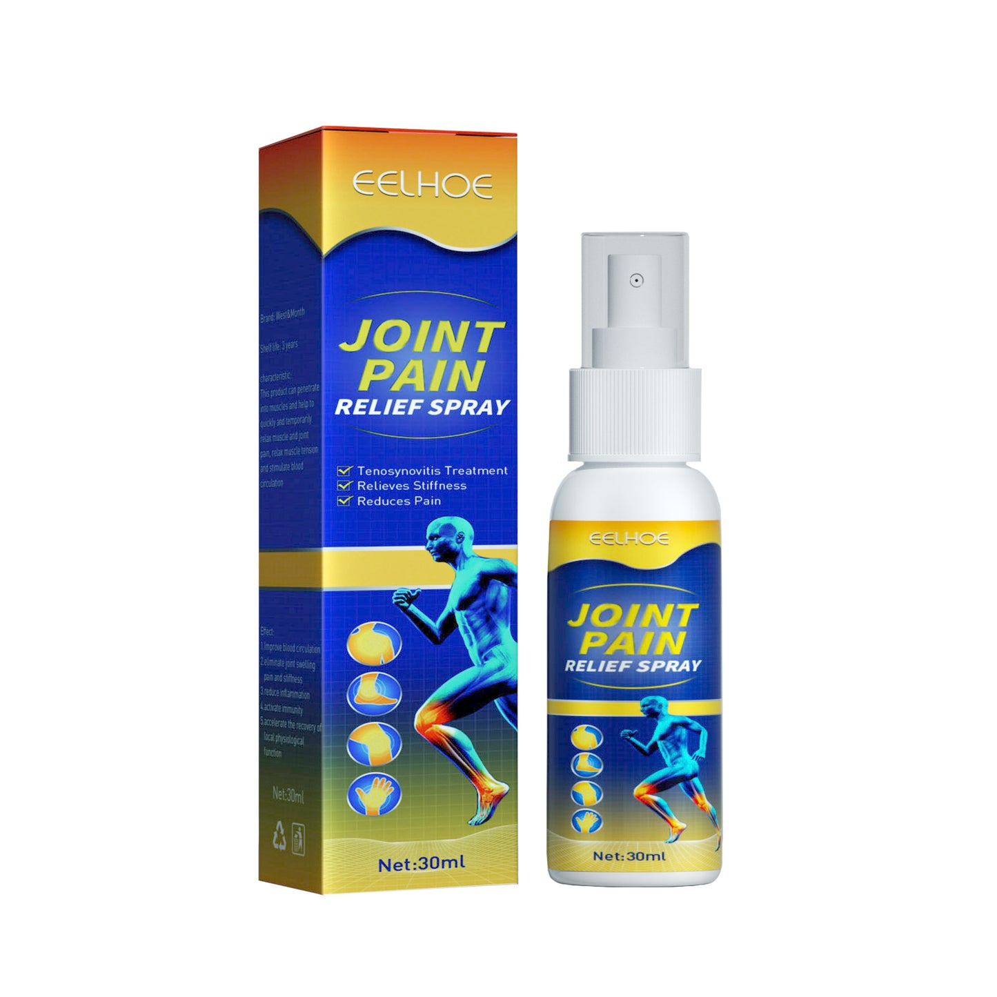Joint Pain Spray, Relieve Lumbar Disc Shoulder Neck Knee Joint Soreness Care Spray Health Eprolo https://www.cyberehub.com