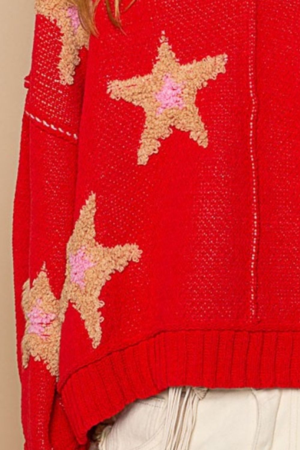 POL Long Sleeve Star Patch Sweater Shirt Apparel Clothing Tops POL Ship from USA Shirts USA Women Trendsi https://www.cyberehub.com