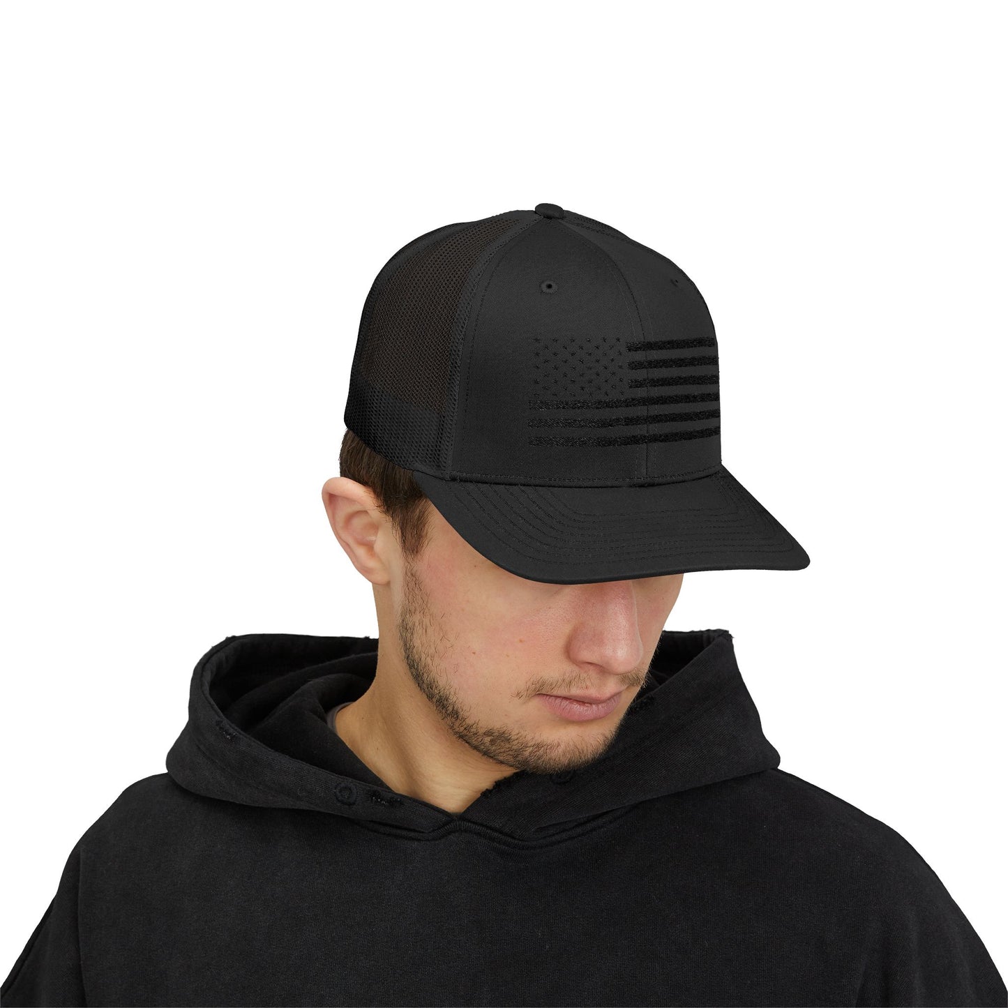 Black American Flag Snapback Trucker Cap - Stylish Mesh Hat for Outdoors and Casual Wear Hats American Flag Hat Casual Accessories Everyday Wear Gift for Her Gift for Him Hat Hiking Gear Mens Fashion Outdoor Gear Snapback Cap Sporty Cap Summer Fashion Trucker Hat Womens Accessories Urban Graffiti https://www.cyberehub.com
