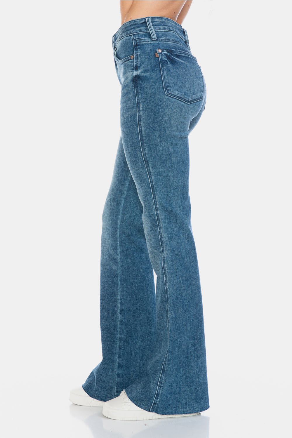 Judy Blue Full Size Tummy Control Cut Hem Flare Jeans Bottoms Bottoms Clothing Judy Blue Ship from USA Women Trendsi https://www.cyberehub.com