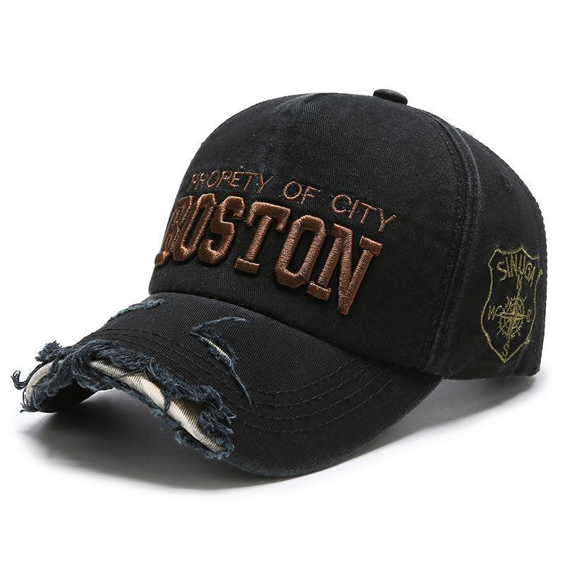 Women's Fashion Embroidered Ripped Cool Baseball Hat Black Adjustable Apparel/Hat CJ Hat Ship From China CJ https://www.cyberehub.com