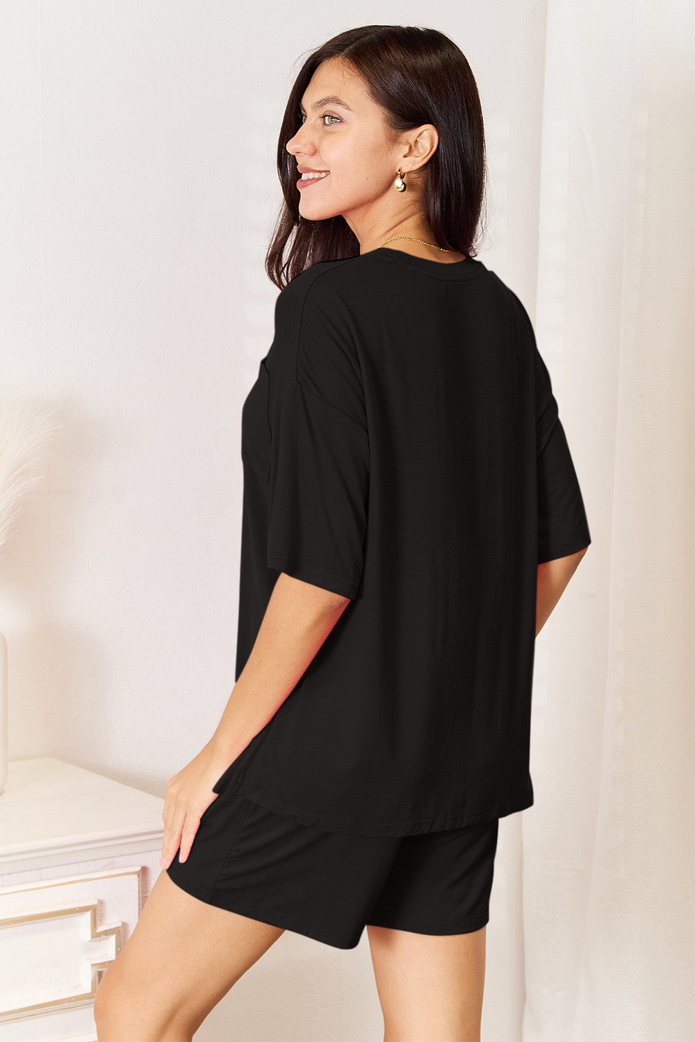 Basic Bae Full Size Soft Rayon Half Sleeve Top and Shorts Set Apparel/Tops Basic Bae Ship from USA TikTok Tops Trendsi USPS Walmart Walmart Apparel Trendsi https://www.cyberehub.com