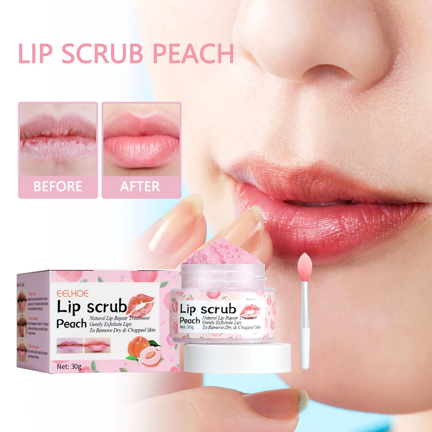 Peach Lip Scrub Moisturizes The Lips, Hydrates The Lips, Lightens The Skin Around The Lips And Improves The Corners Of The Mouth Health Eprolo https://www.cyberehub.com