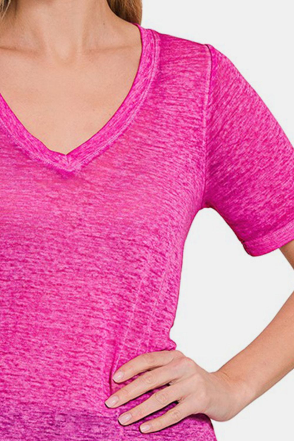 Zenana V-Neck Short Sleeve T-Shirt Apparel/Tops Ship from USA TikTok Tops Trendsi USPS Walmart Walmart Apparel Zenana Trendsi https://www.cyberehub.com