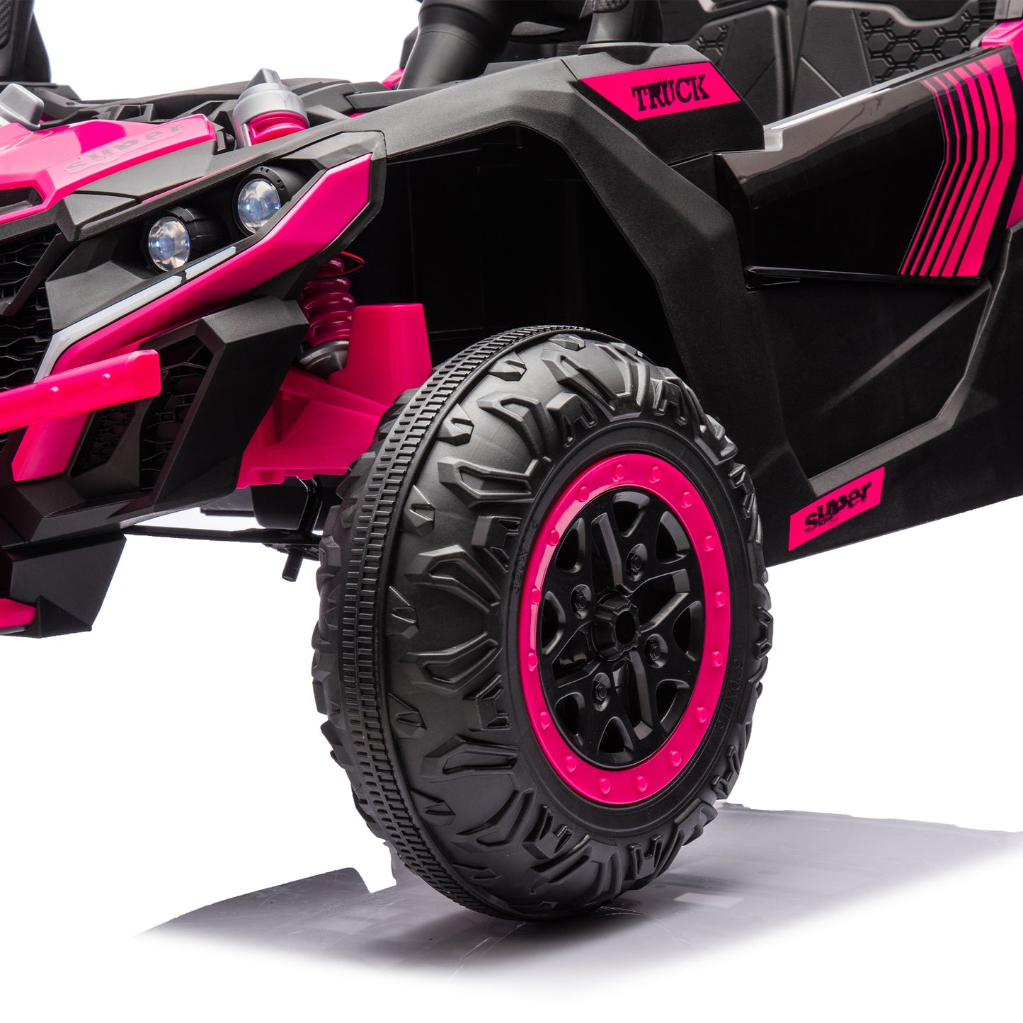 24V Two-Seater Kids Ride On UTV W/Parents Remote Control,Four-Wheel Suspension,Slow Start,Large wheel design,Anti-collision bar,Storage space,Music,USB,Bluetooth,Volume control,LED lights for Kids 3+. Giga Kids Toys Giga https://www.cyberehub.com