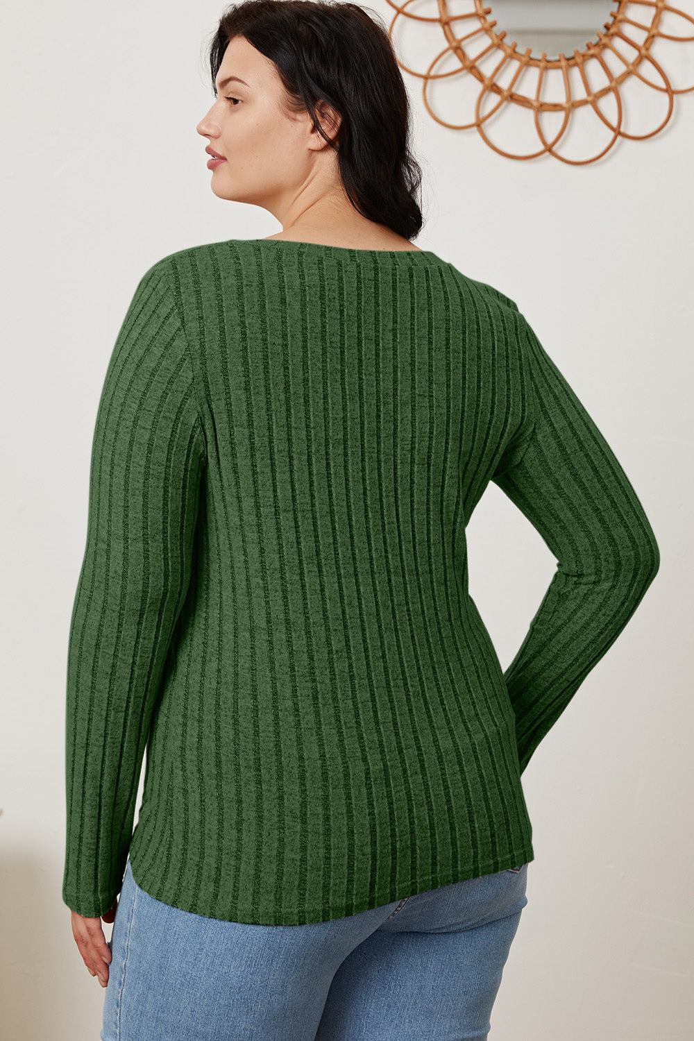 Basic Bae Full Size Ribbed V-Neck Long Sleeve T-Shirt Apparel/Tops Basic Bae Ship from USA TikTok Tops Trendsi USPS Walmart Walmart Apparel Trendsi https://www.cyberehub.com