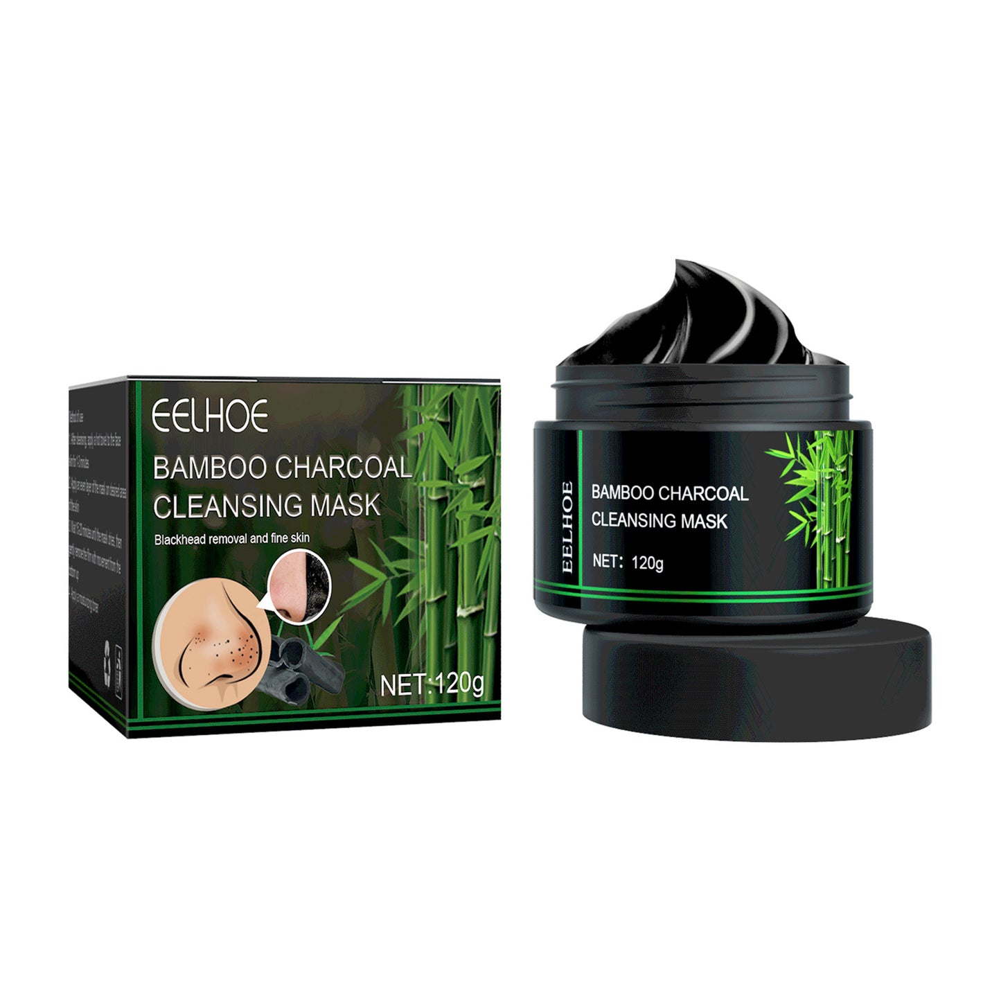 EELHOE Bamboo Charcoal Blackhead Removal Rip-Off Mask Moisturizing Blackhead Removal Acne Pore Shrinking Oil Control Mud Mask 1pcs Health Beauty CJ USa USPS Muqe https://www.cyberehub.com