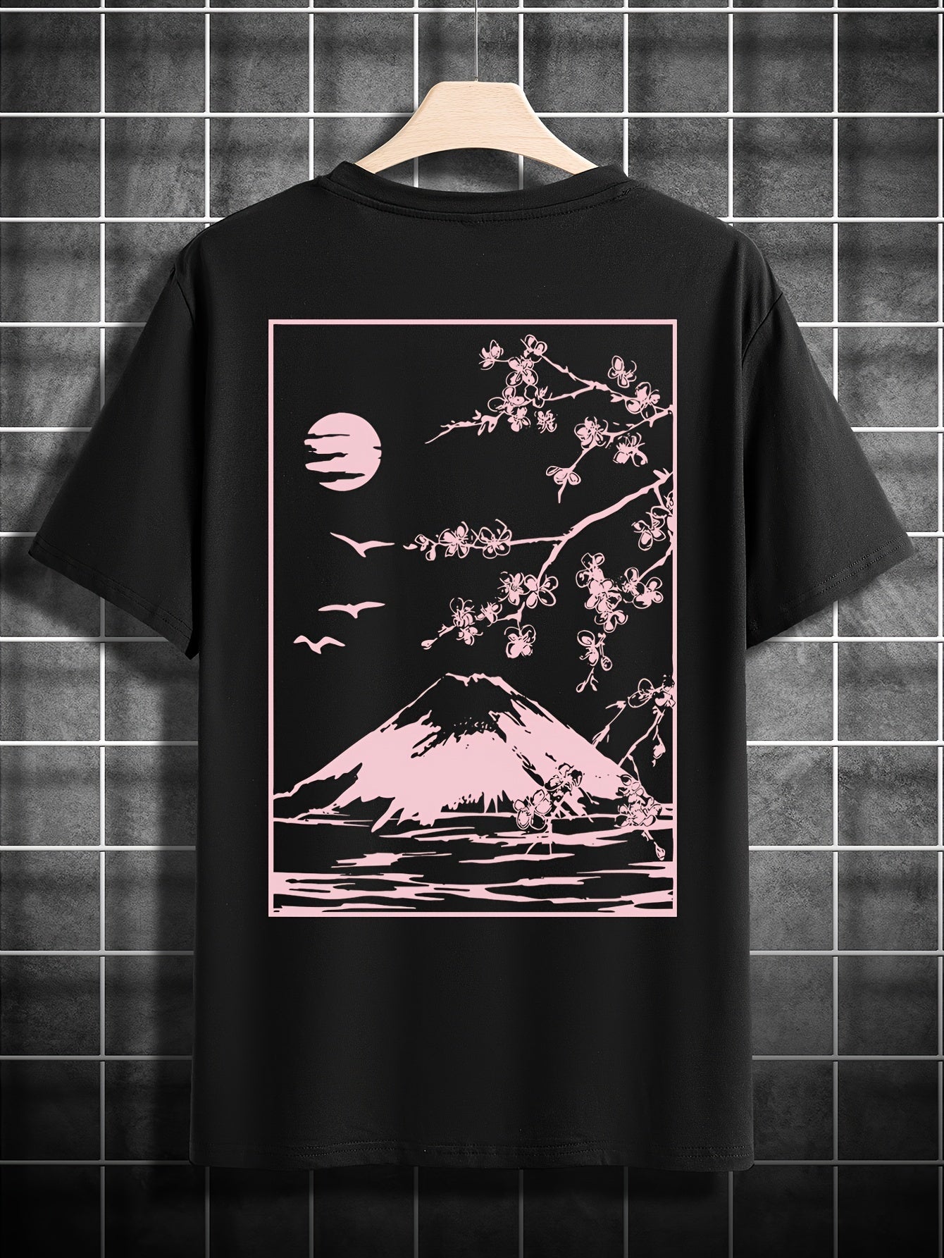 Men's Casual T-shirt - Made Of Polyester And Elastane, Round Neck, Short Sleeved, Mountain Print, Machine Washable, Suitable For Summer Wear Apparel/Shirt/Graphic Shirt SNULLO https://www.cyberehub.com