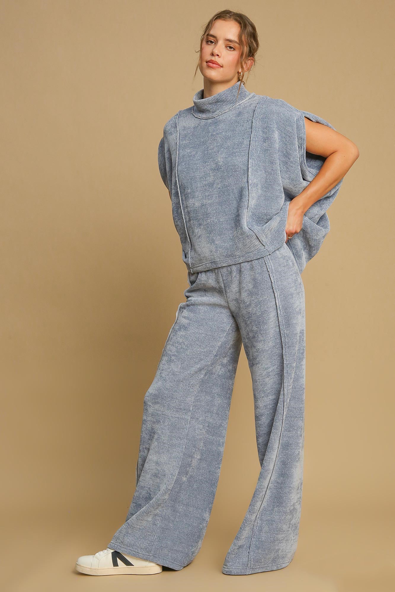Umgee Elastic Waist Wide Leg Pants Apparel Apparel Ship from USA TikTok Trendsi Umgee USA Trendsi https://www.cyberehub.com