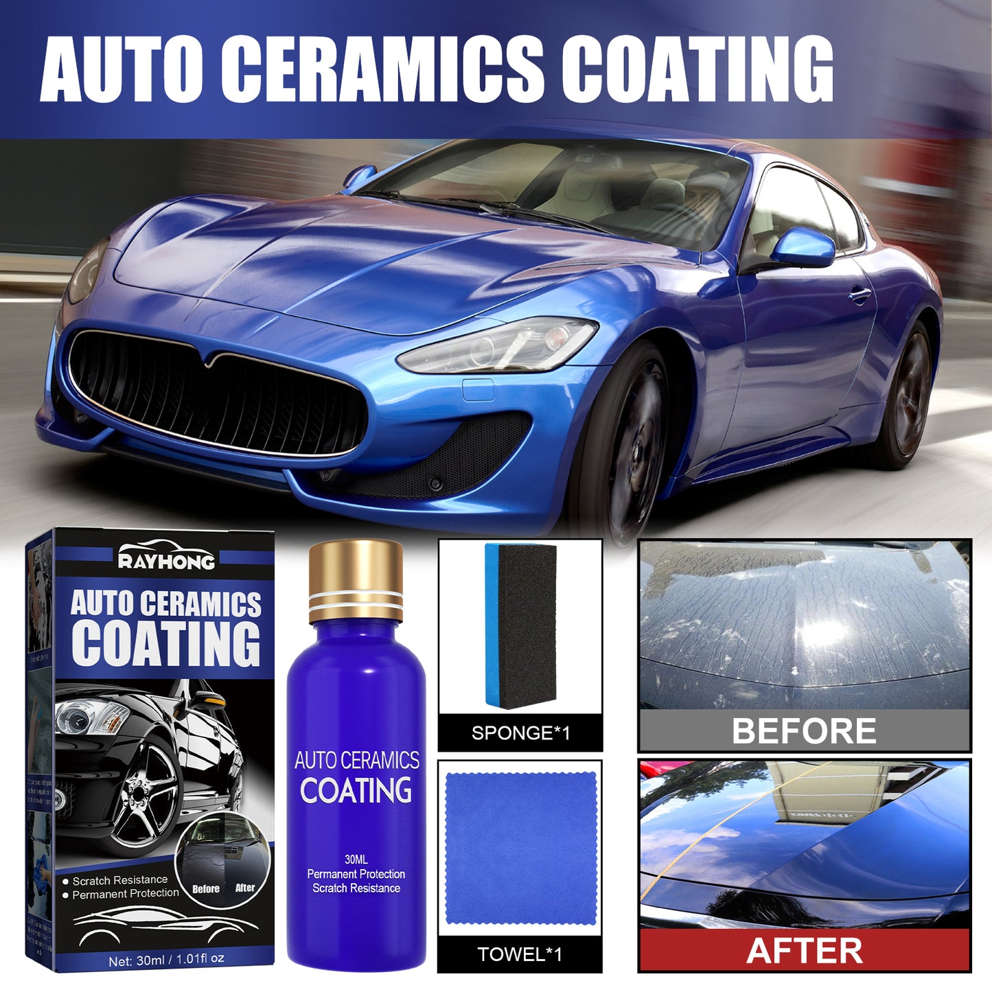 Auto Ceramics Coating, Clean Decontamination Waterproof Dustproof Scratch Repair Paint Maintenance Renovation Coating Solution Automotive Automotive Eprolo https://www.cyberehub.com