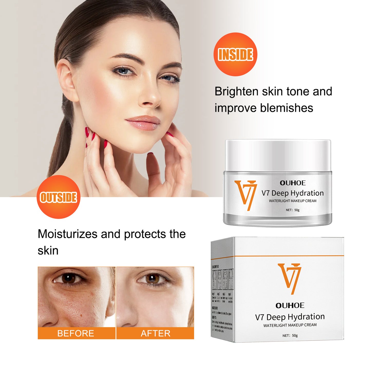 Moisturizing And Brightening Toning Cream, Moisturizing Face, Beauty, Rejuvenation, Moisturizing Cream, Brightening, Firming And Smoothing Cream Health & Beauty Health Eprolo https://www.cyberehub.com