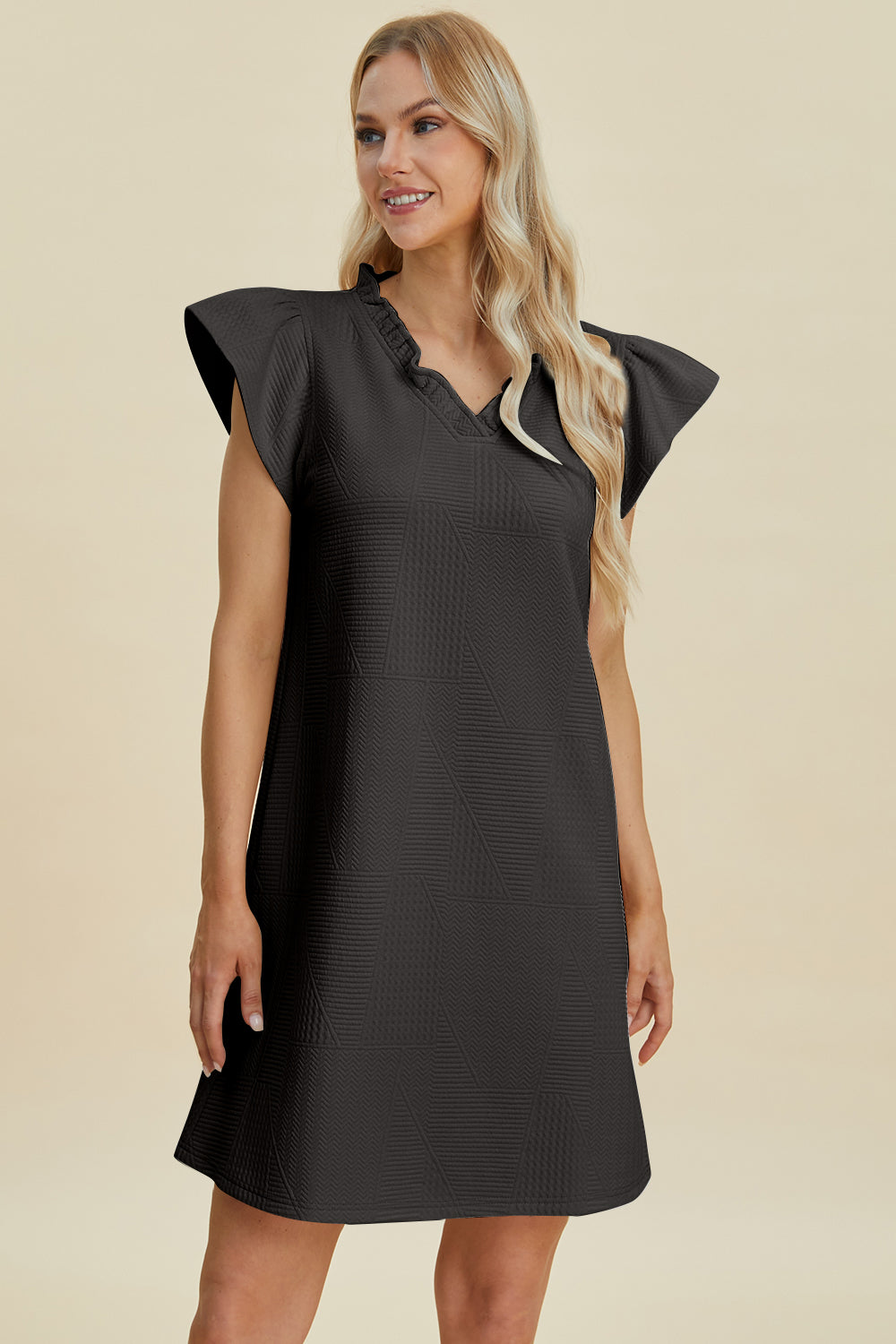 Double Take Full Size Ruffled V-Neck Cap Sleeve Dress Black Apparel/Dress Double Take Dress Ship from USA TikTok Trendsi USPS Walmart Walmart Apparel Trendsi https://www.cyberehub.com