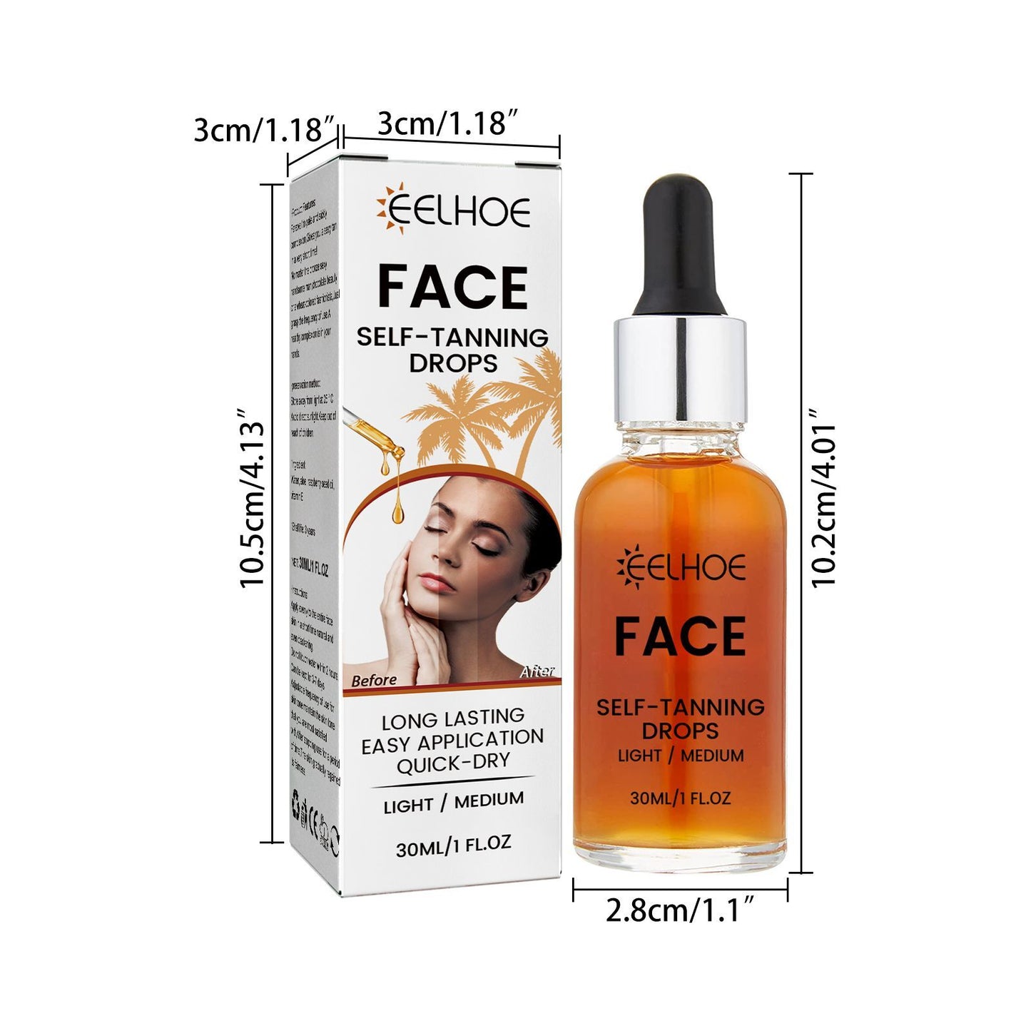 EELHOE Facial Tanning Essence For Achieving A Natural And Stylish Wheat Color Or Bronzed Skin Tone, Providing Hydration And Enhancing The Beauty Of The Skin Without The Need For Sunbathing Health Beauty CJ USa USPS Muqe https://www.cyberehub.com
