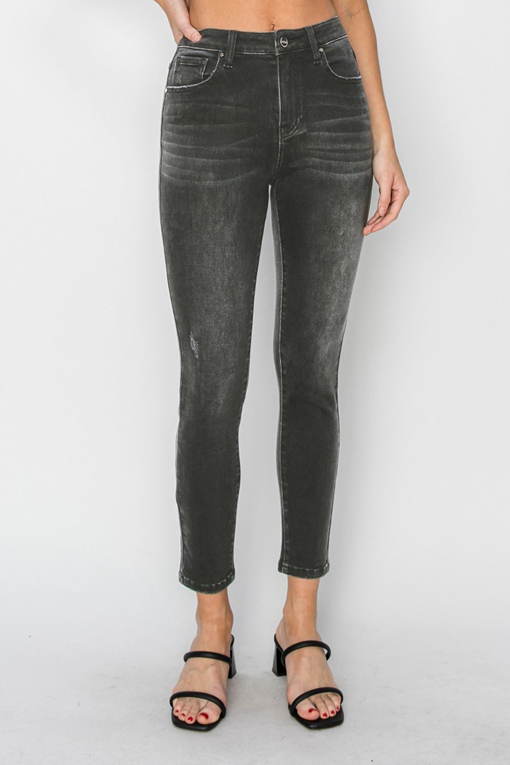 RISEN Full Size High Rise Ankle Skinny Jeans Bottoms Bottoms Clothing Pants RISEN Ship from USA Women Trendsi https://www.cyberehub.com