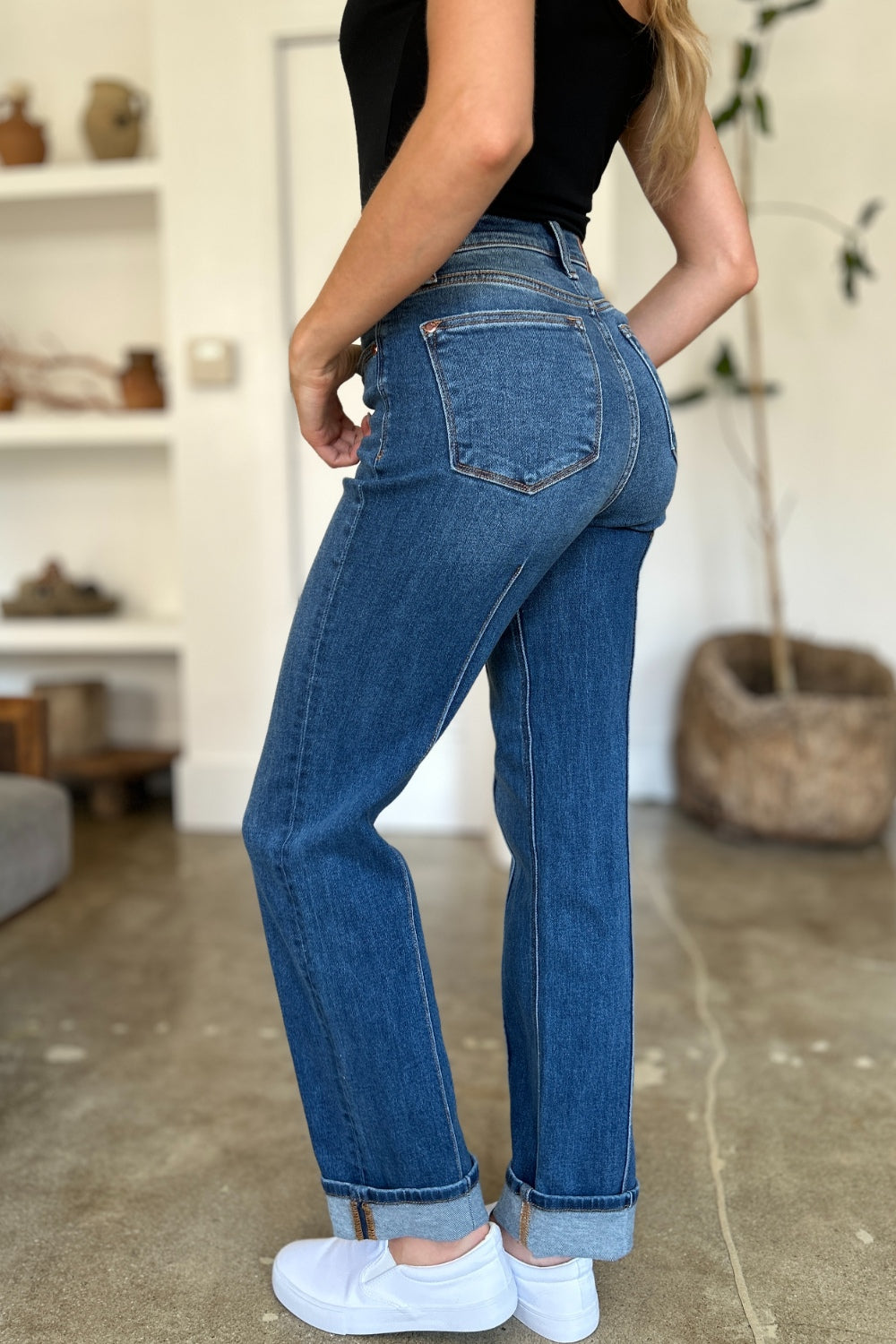 Judy Blue Full Size High Waist Front Seam Detail Straight Jeans Bottoms Bottoms Clothing Judy Blue Ship from USA Women Trendsi https://www.cyberehub.com