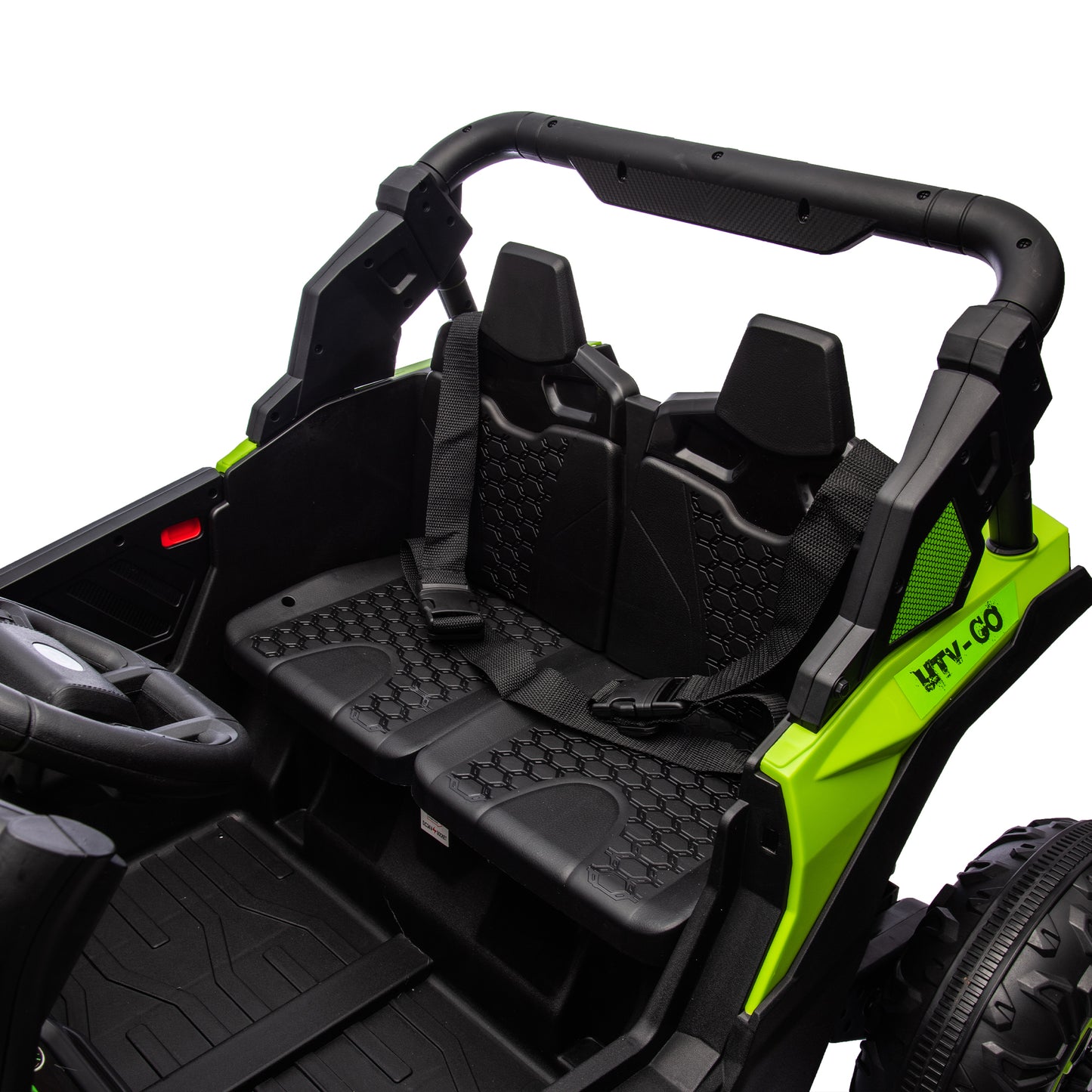 24V Two-Seater Kids Ride On UTV W/Parents Remote Control,Four-Wheel Suspension,Slow Start,Large wheel design,Anti-collision bar,Storage space,Music,USB,Bluetooth,Volume control,LED lights for Kids 3+. Giga Kids Toys Giga https://www.cyberehub.com