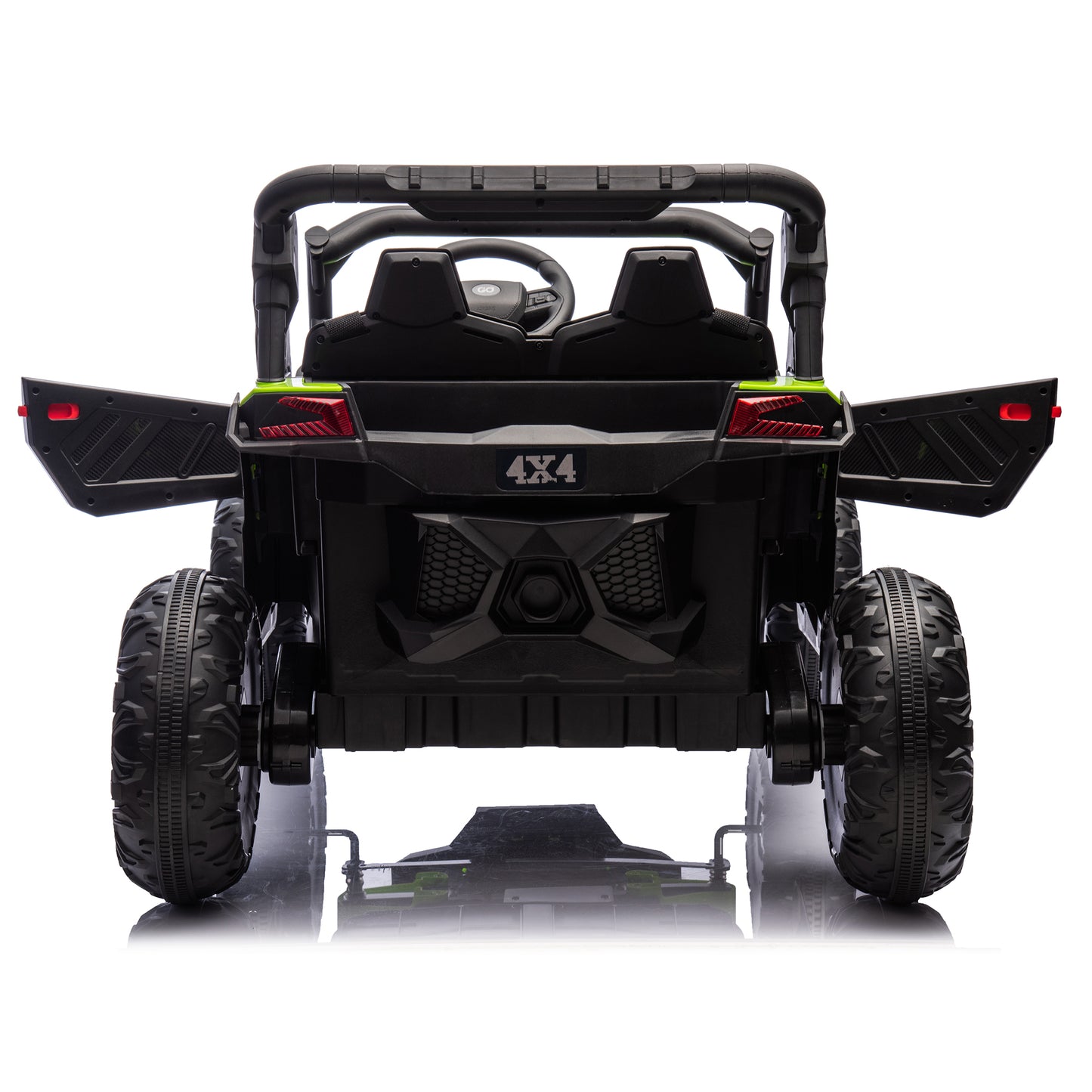 24V Two-Seater Kids Ride On UTV W/Parents Remote Control,Four-Wheel Suspension,Slow Start,Large wheel design,Anti-collision bar,Storage space,Music,USB,Bluetooth,Volume control,LED lights for Kids 3+. Giga Kids Toys Giga https://www.cyberehub.com