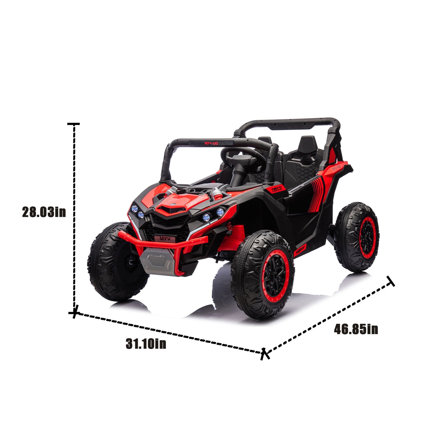 24V Two-Seater Kids Ride On UTV W/Parents Remote Control,Four-Wheel Suspension,Slow Start,Large wheel design,Anti-collision bar,Storage space,Music,USB,Bluetooth,Volume control,LED lights for Kids 3+. Giga Kids Toys Giga https://www.cyberehub.com