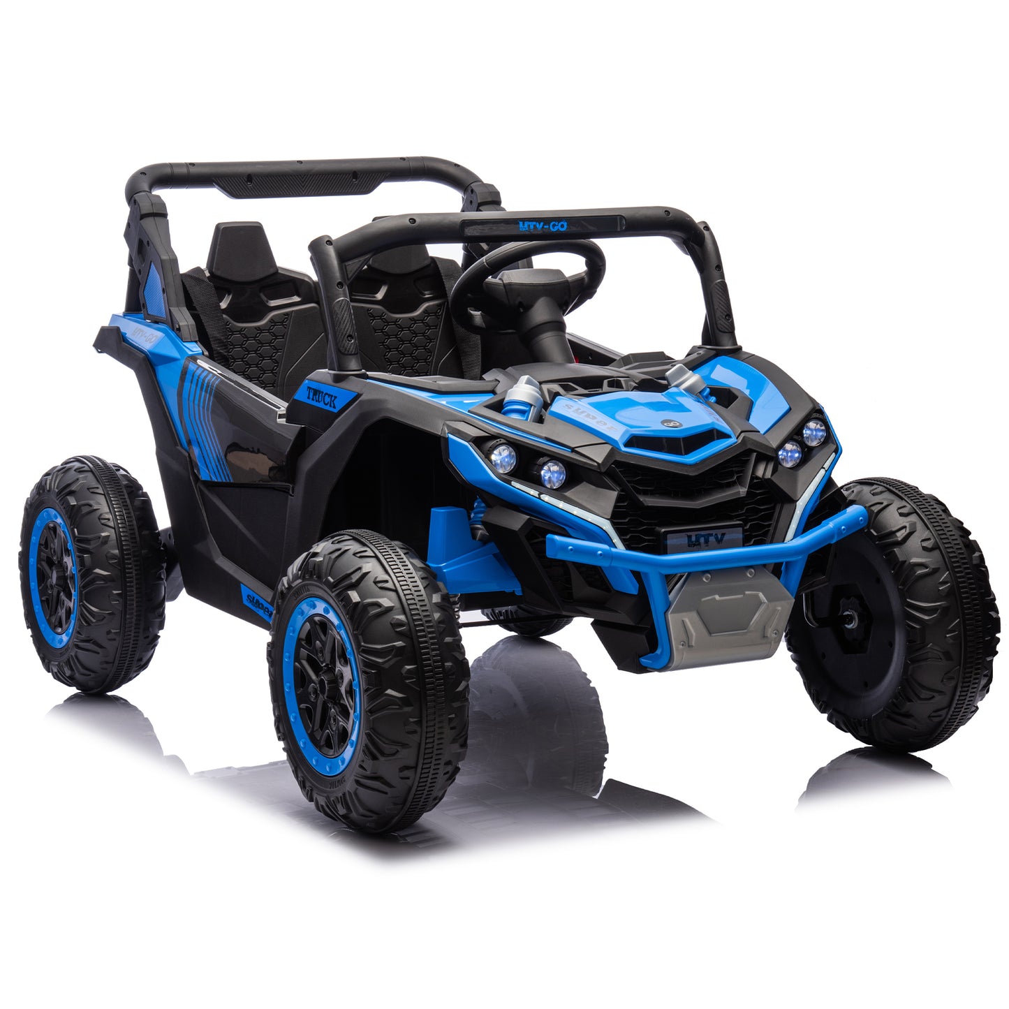 24V Two-Seater Kids Ride On UTV W/Parents Remote Control,Four-Wheel Suspension,Slow Start,Large wheel design,Anti-collision bar,Storage space,Music,USB,Bluetooth,Volume control,LED lights for Kids 3+. Giga Kids Out of stock Toys Giga https://www.cyberehub.com