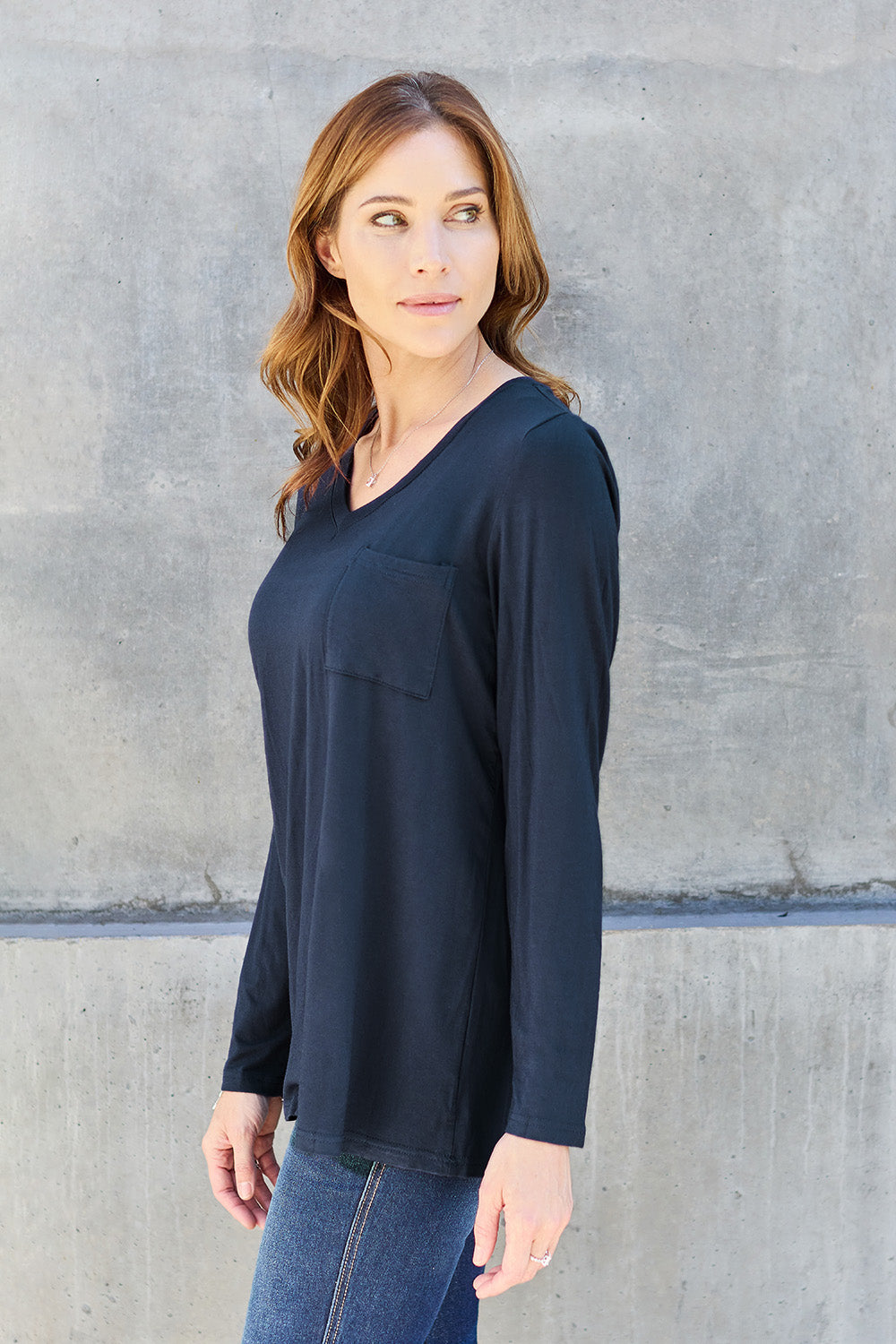 Basic Bae Full Size V-Neck Long Sleeve Top Apparel/Tops Basic Bae Ship from USA TikTok Tops Trendsi USPS Walmart Walmart Apparel Trendsi https://www.cyberehub.com