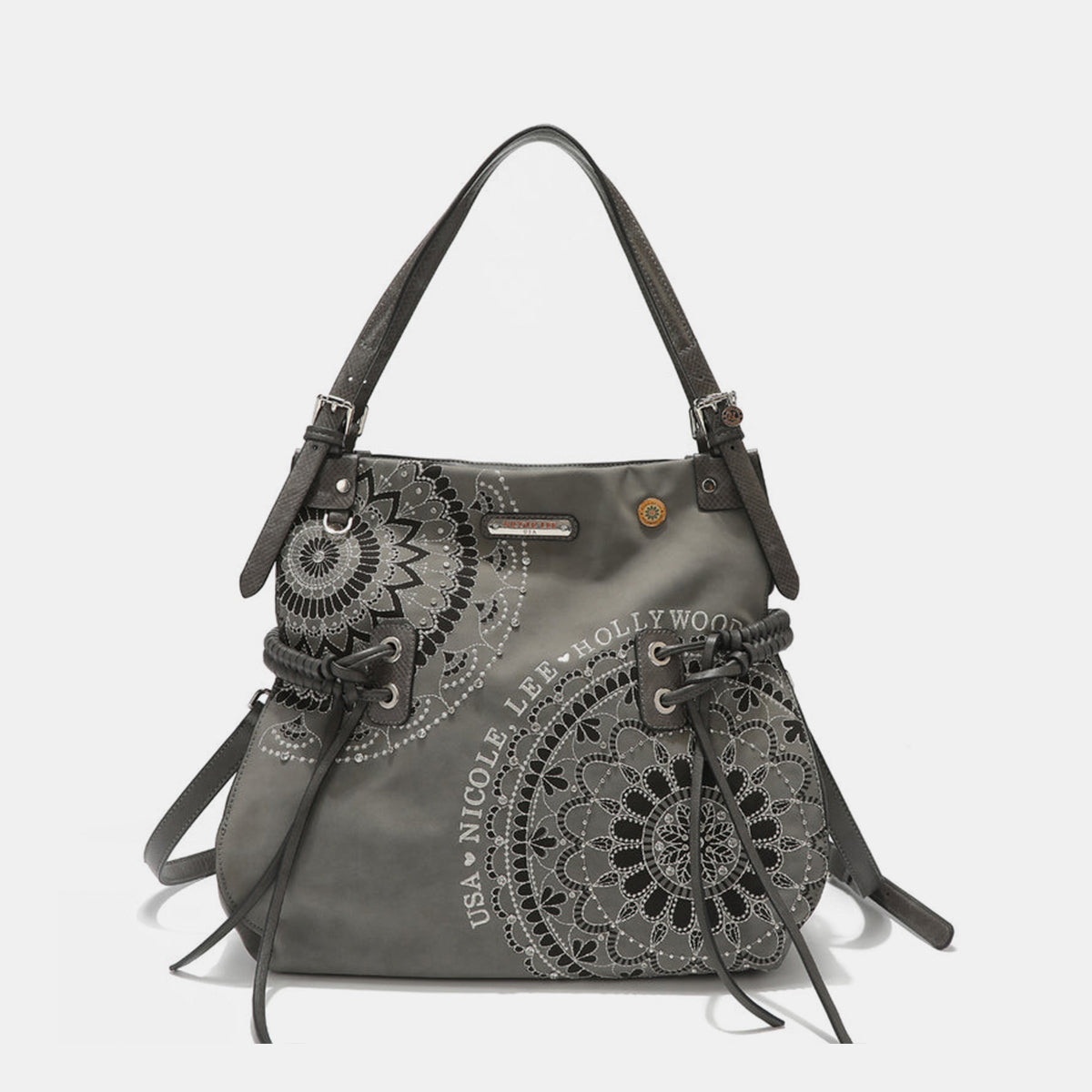 Nicole Lee USA Side Braided Tassel Inlaid Rhinestone Embroidery Hobo Bag Bag Bag Nicole Lee USA Ship from USA Women Trendsi https://www.cyberehub.com