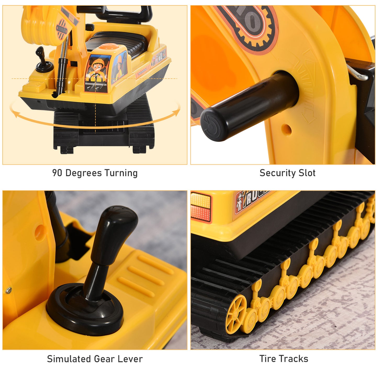 NO POWER Ride On Excavator Toy Tractors Digger Movable Scooter Walker Pretend Play Toddler Construction Truck Basket Storage For Boys Girls 3 Years Old Yellow Black Car Giga GNJ Toys Walmart Giga https://www.cyberehub.com