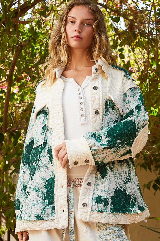 POL Jacquard Patch Collared Neck Quilted Jacket Apparel Apparel POL Ship from USA TikTok Trendsi Trendsi https://www.cyberehub.com