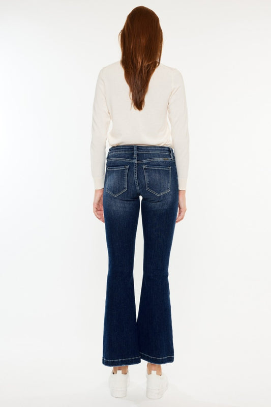 Kancan Mid Rise Button Fly Flare Jeans Bottoms Bottoms Clothing Kancan Ship from USA Women Trendsi https://www.cyberehub.com